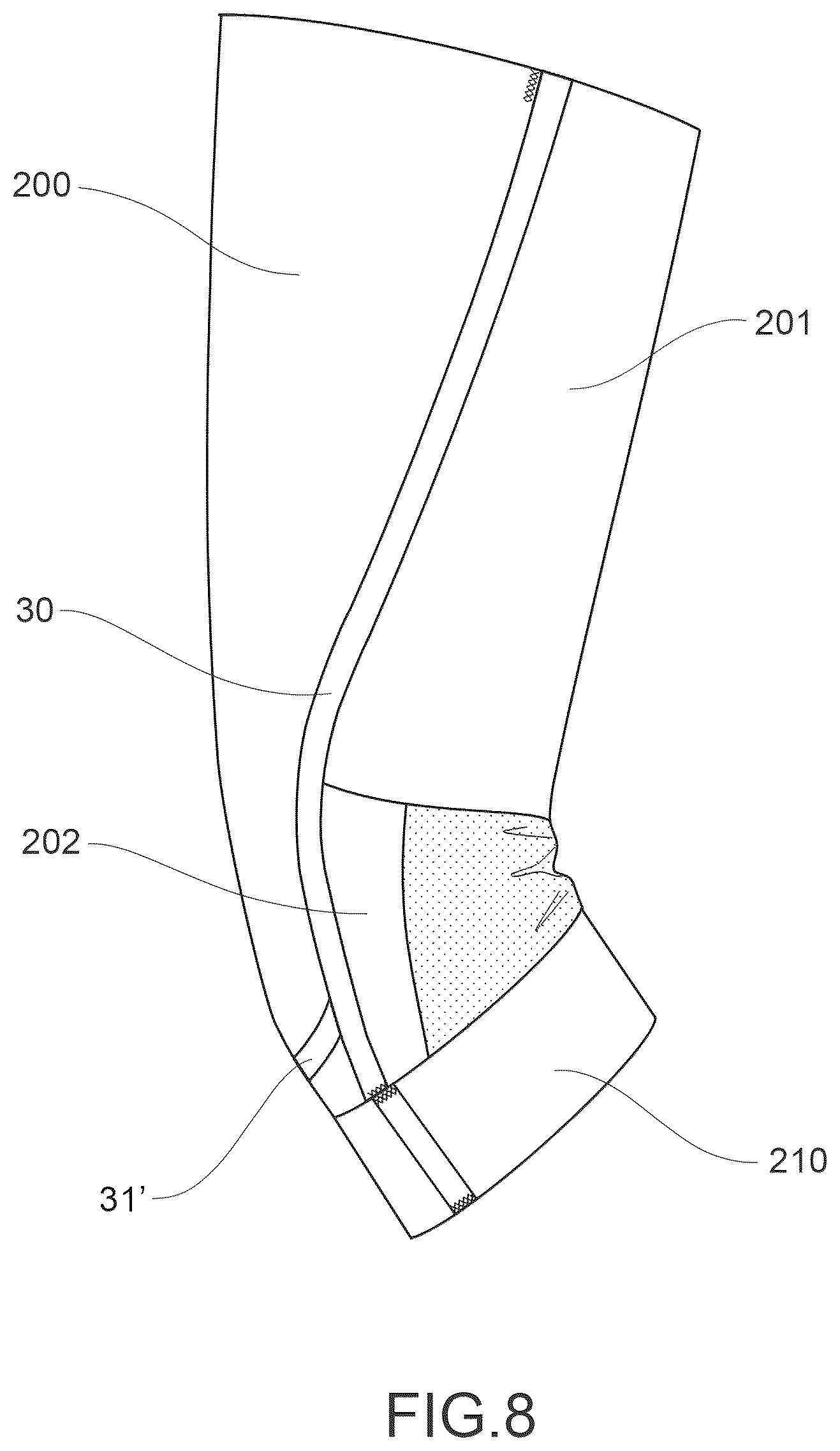 Patent US12303416 Figure 5 – Wearable tubular textile article