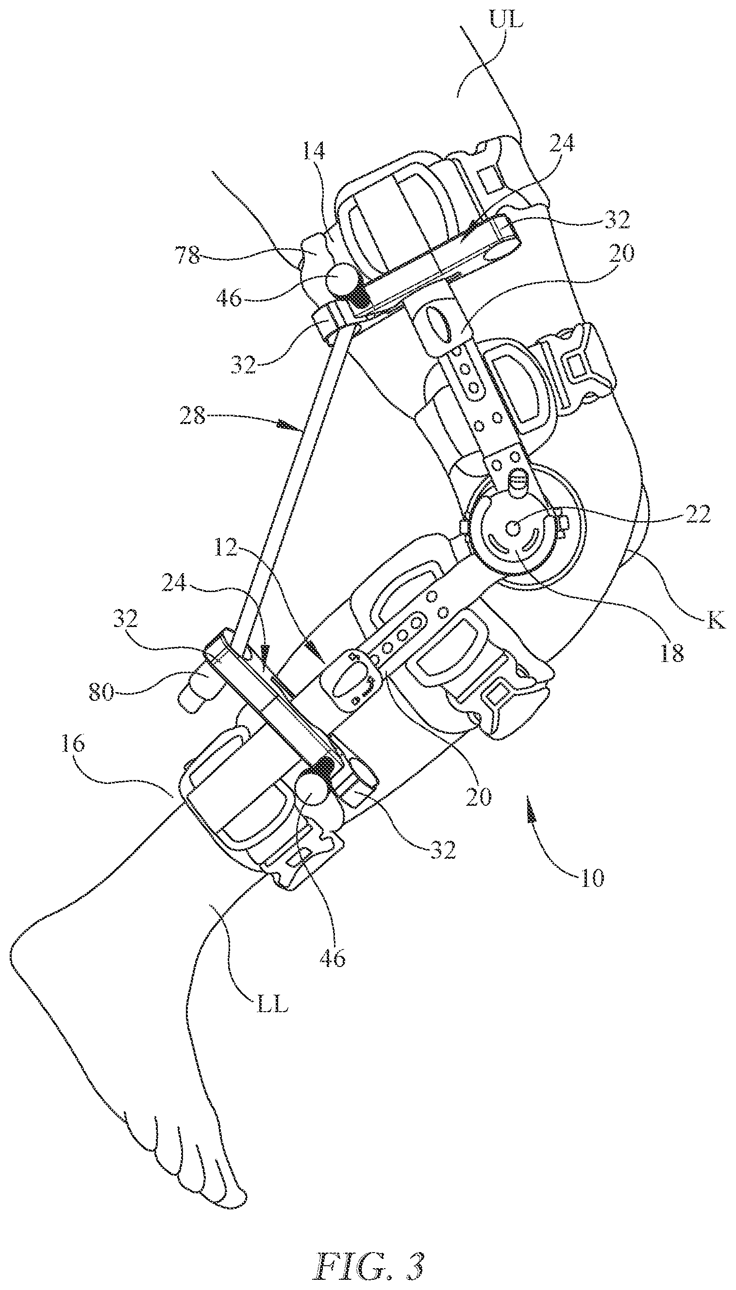 Patent US12303417 Figure 3 – Brace with resistance band