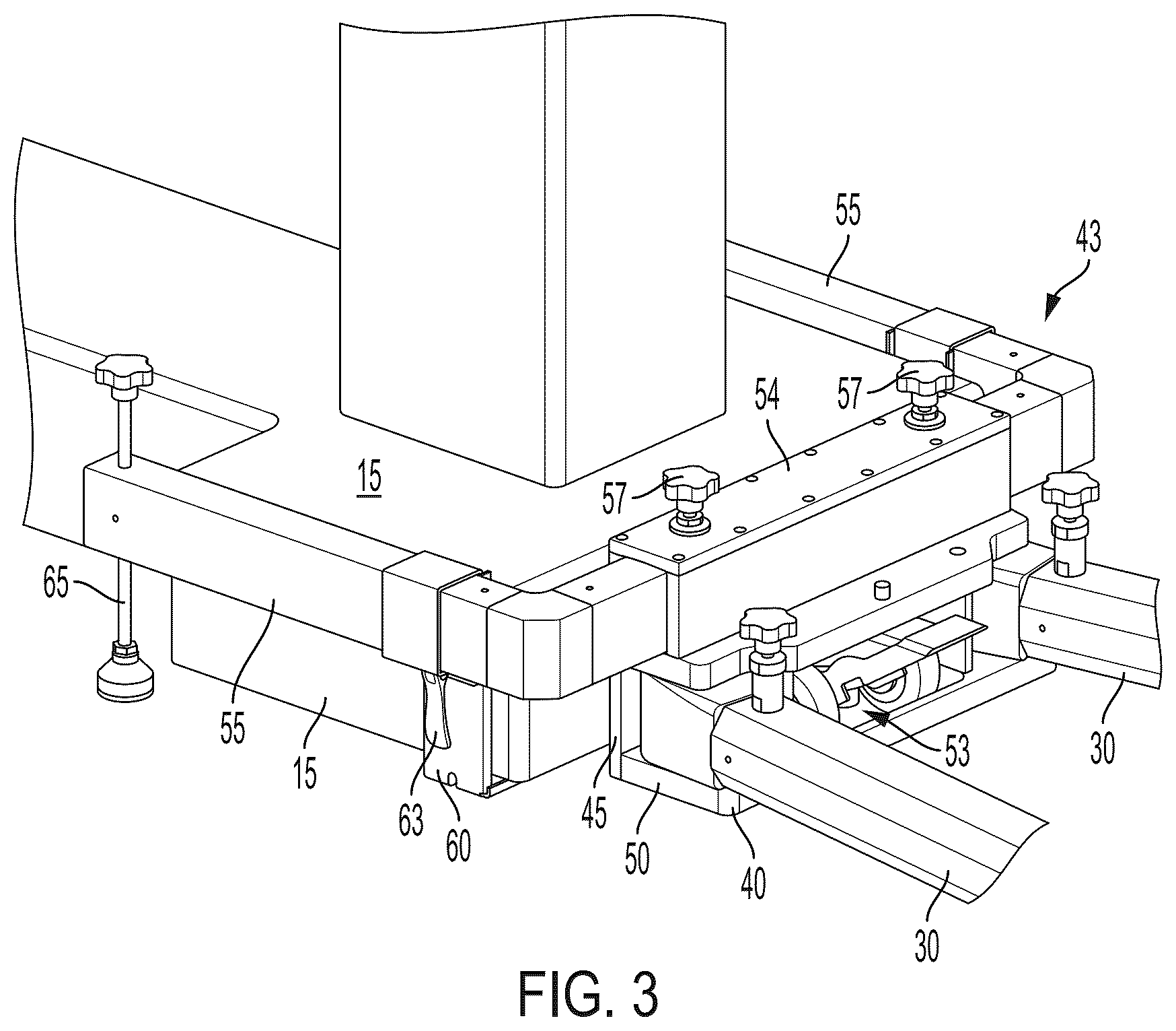 Patent US12303435 Figure 3 – Distraction frame for effecting hip distraction