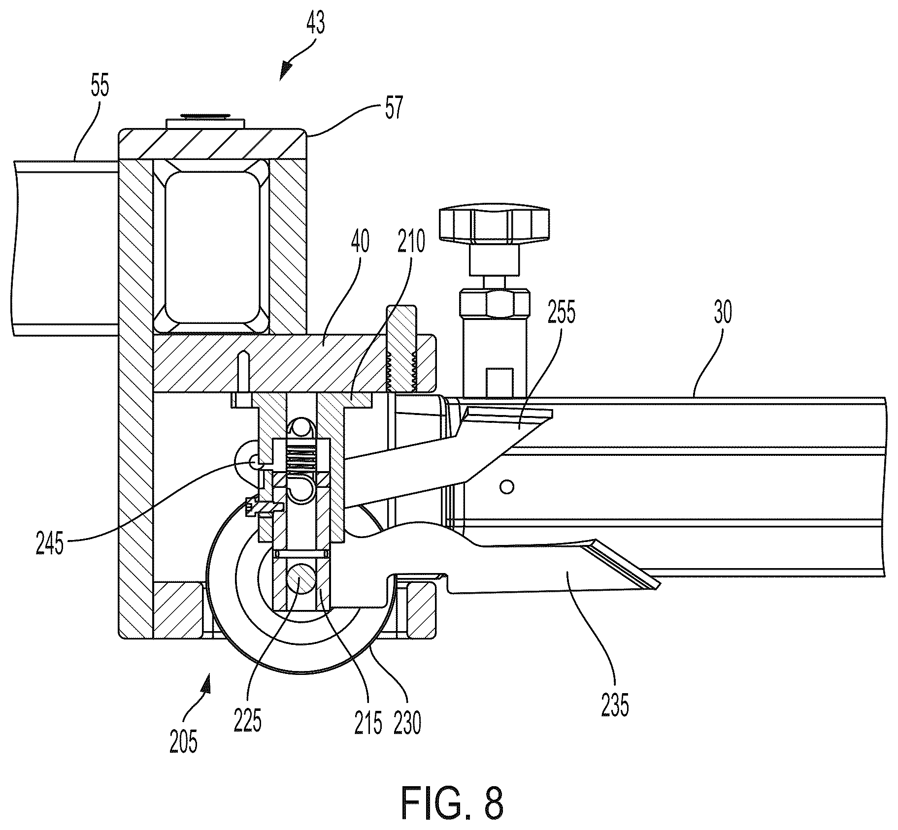 Patent US12303435 Figure 8 – Distraction frame for effecting hip distraction