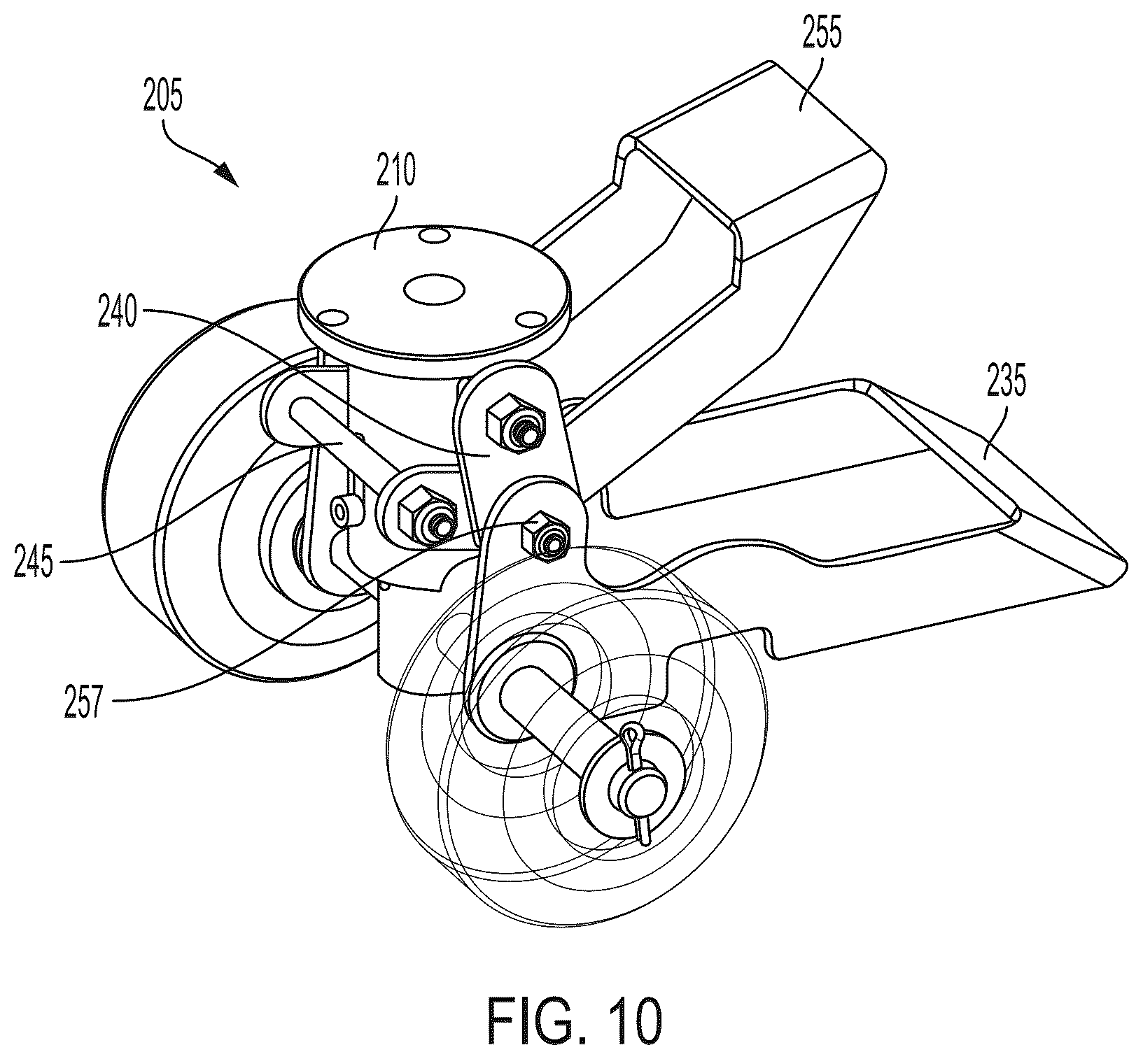 Patent US12303435 Figure 10 – Distraction frame for effecting hip distraction