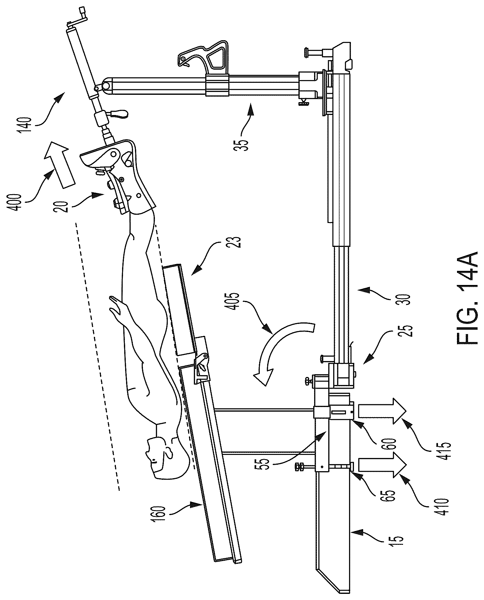 Patent US12303435 Figure 15 – Distraction frame for effecting hip distraction
