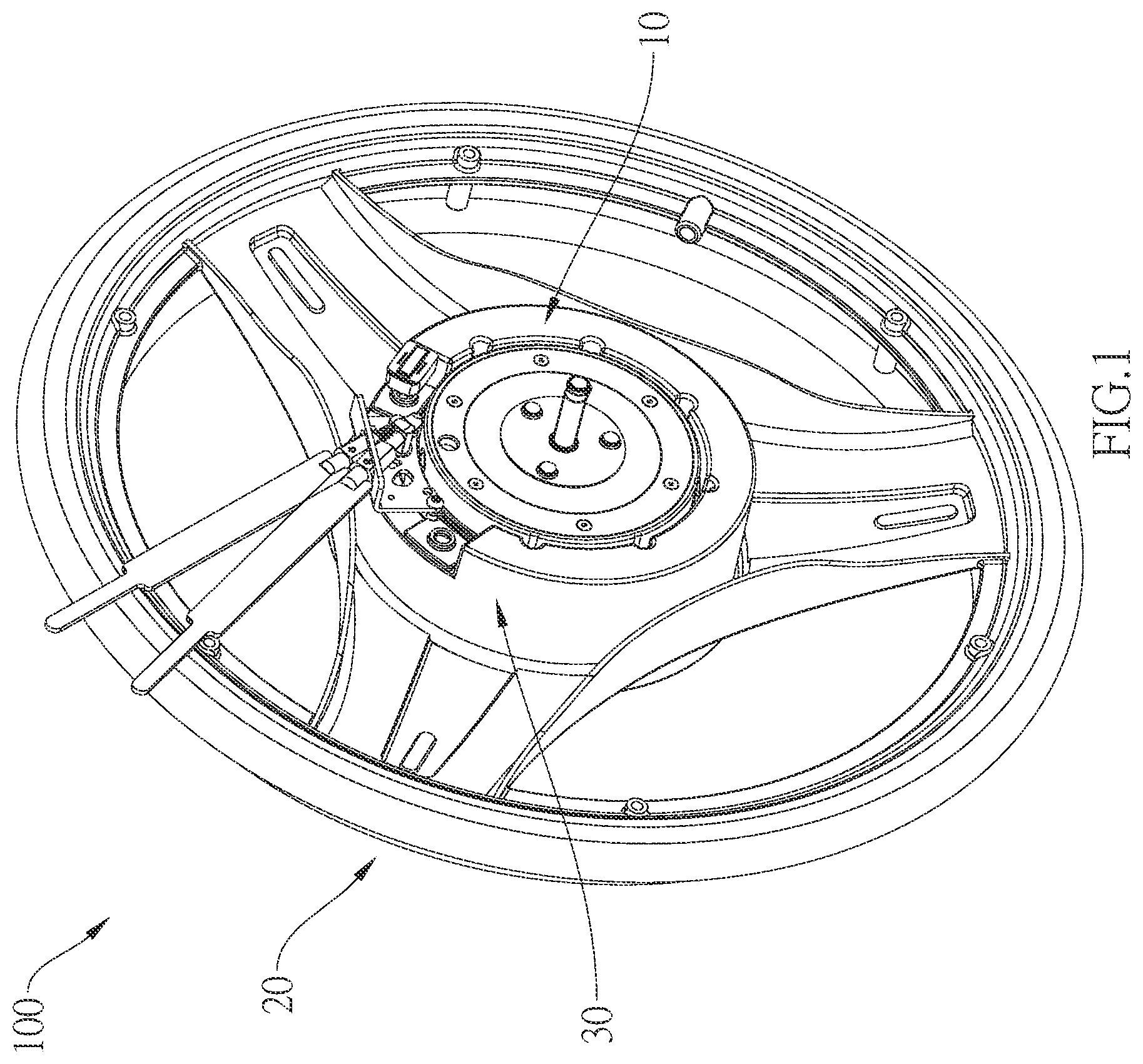 Patent US12303439 — Drive wheel for wheelchair and quick-releasable drive wheel assembly — Figure 1