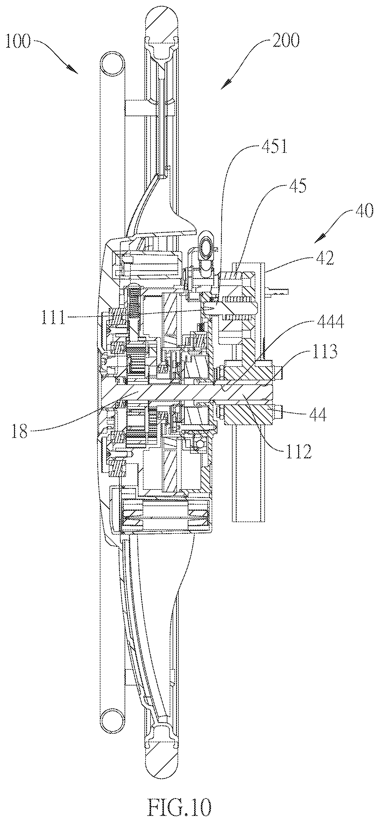 Patent US12303439 Figure 10 – Drive wheel for wheelchair and quick-releasable drive wheel assembly