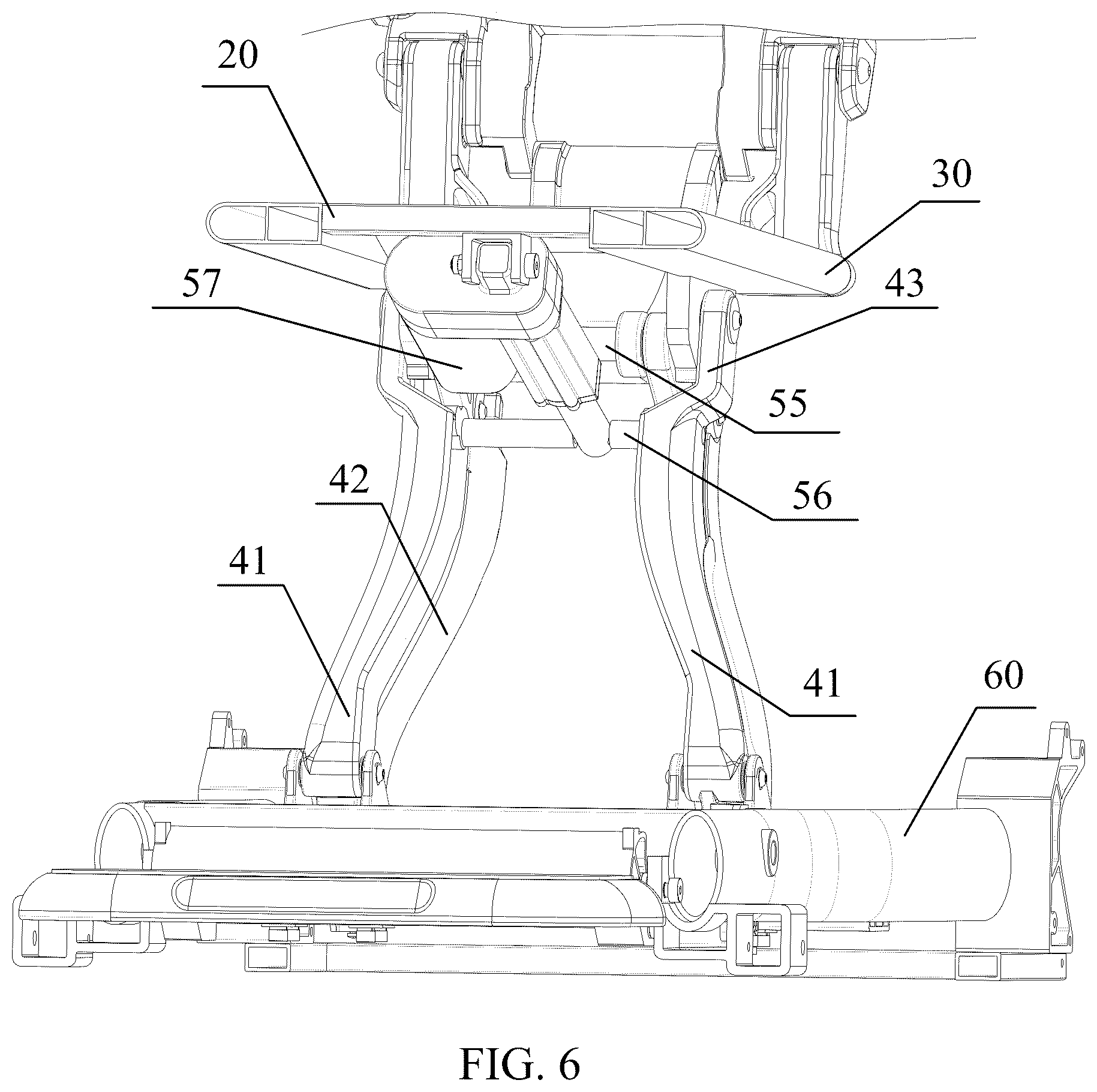 Patent US12303441 Figure 6 – Collapsible wheelchair