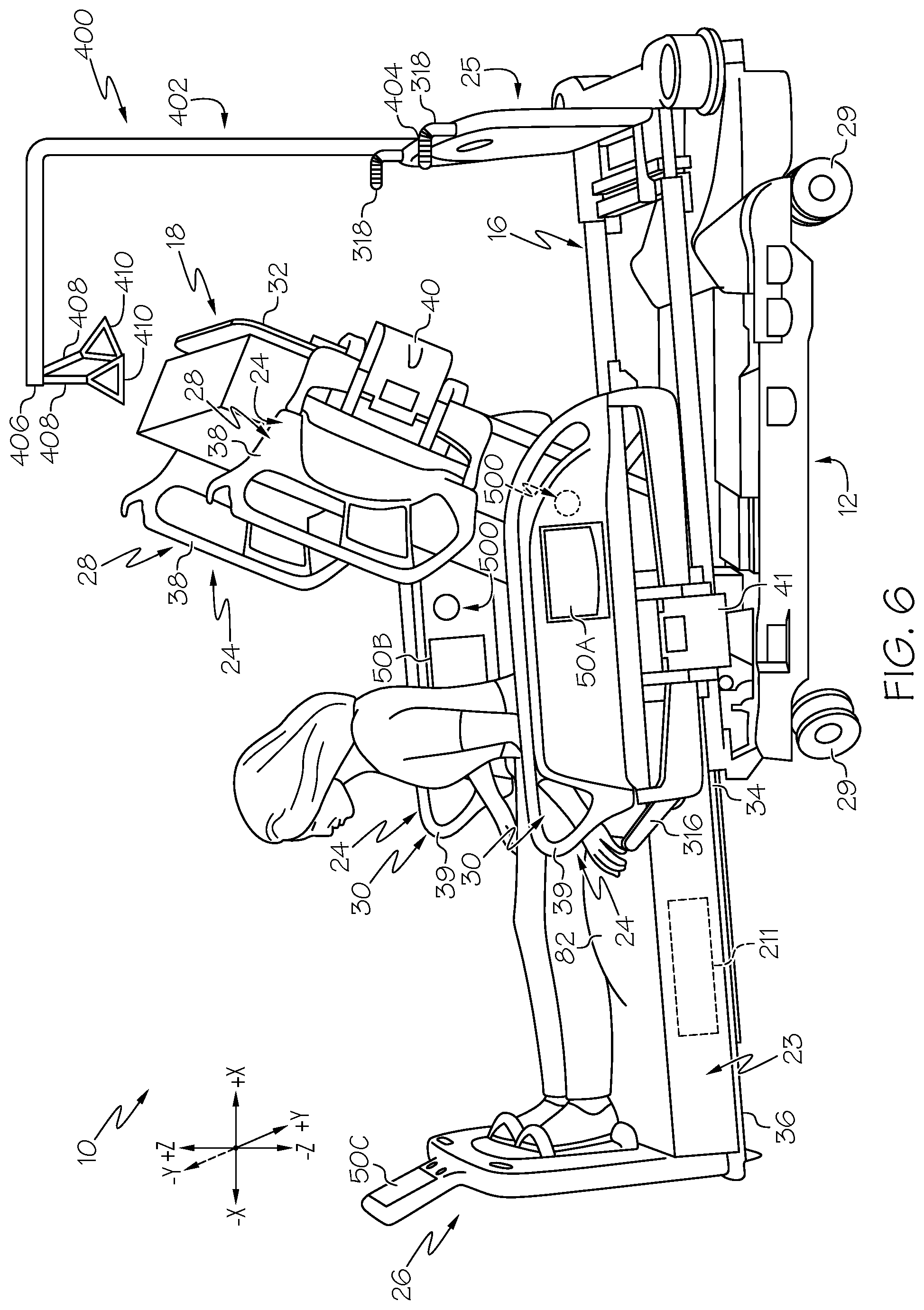 Patent US12303444 Figure 6 – Person support apparatus having exercise therapy features