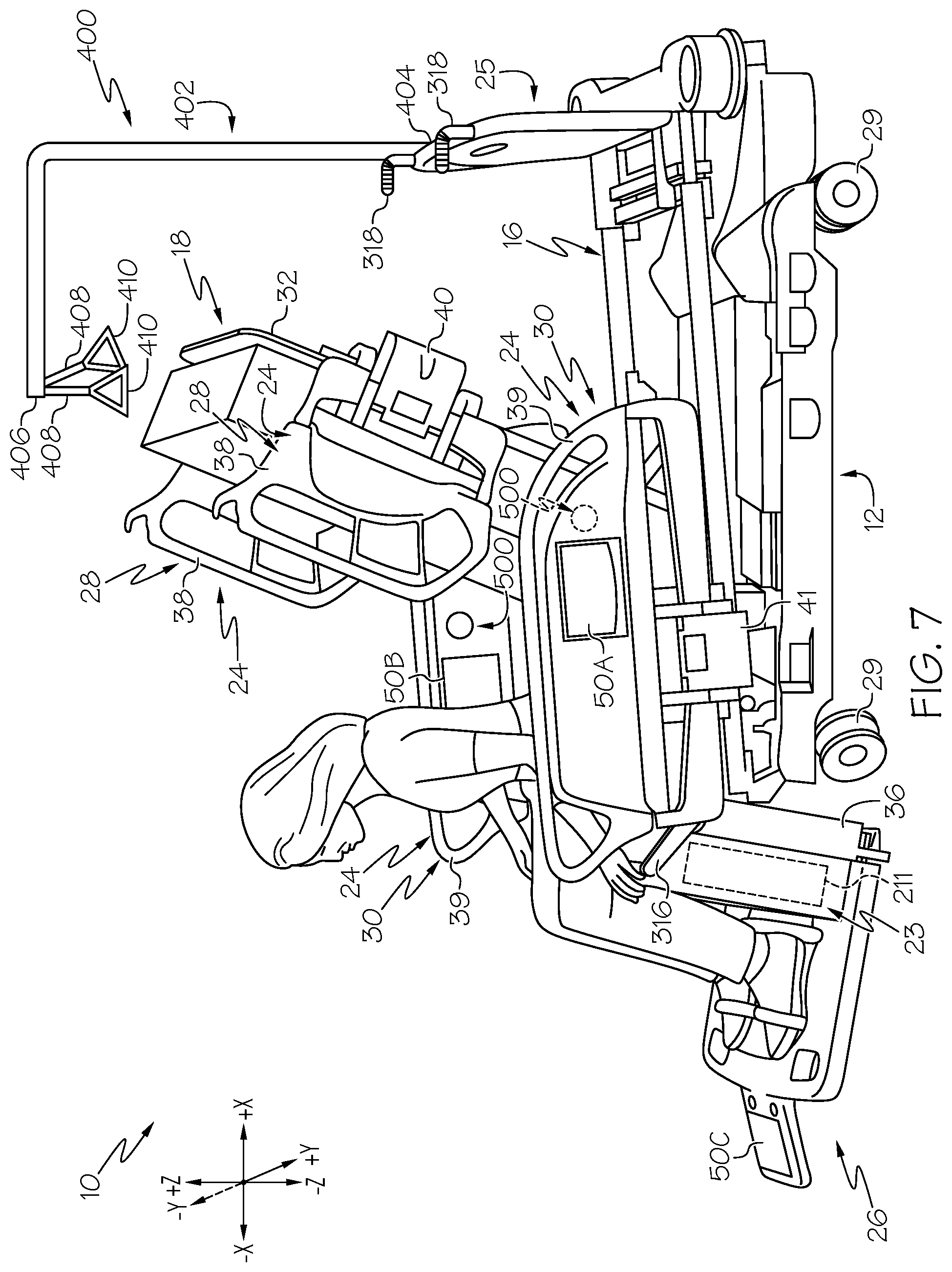 Patent US12303444 Figure 7 – Person support apparatus having exercise therapy features