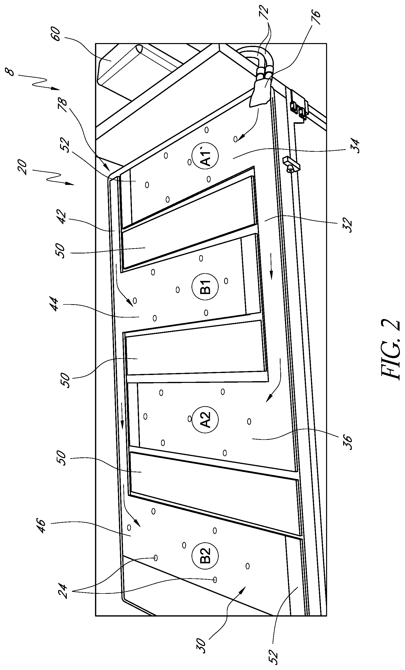 Patent US12303445 Figure 2 – Temperature controlled bed system