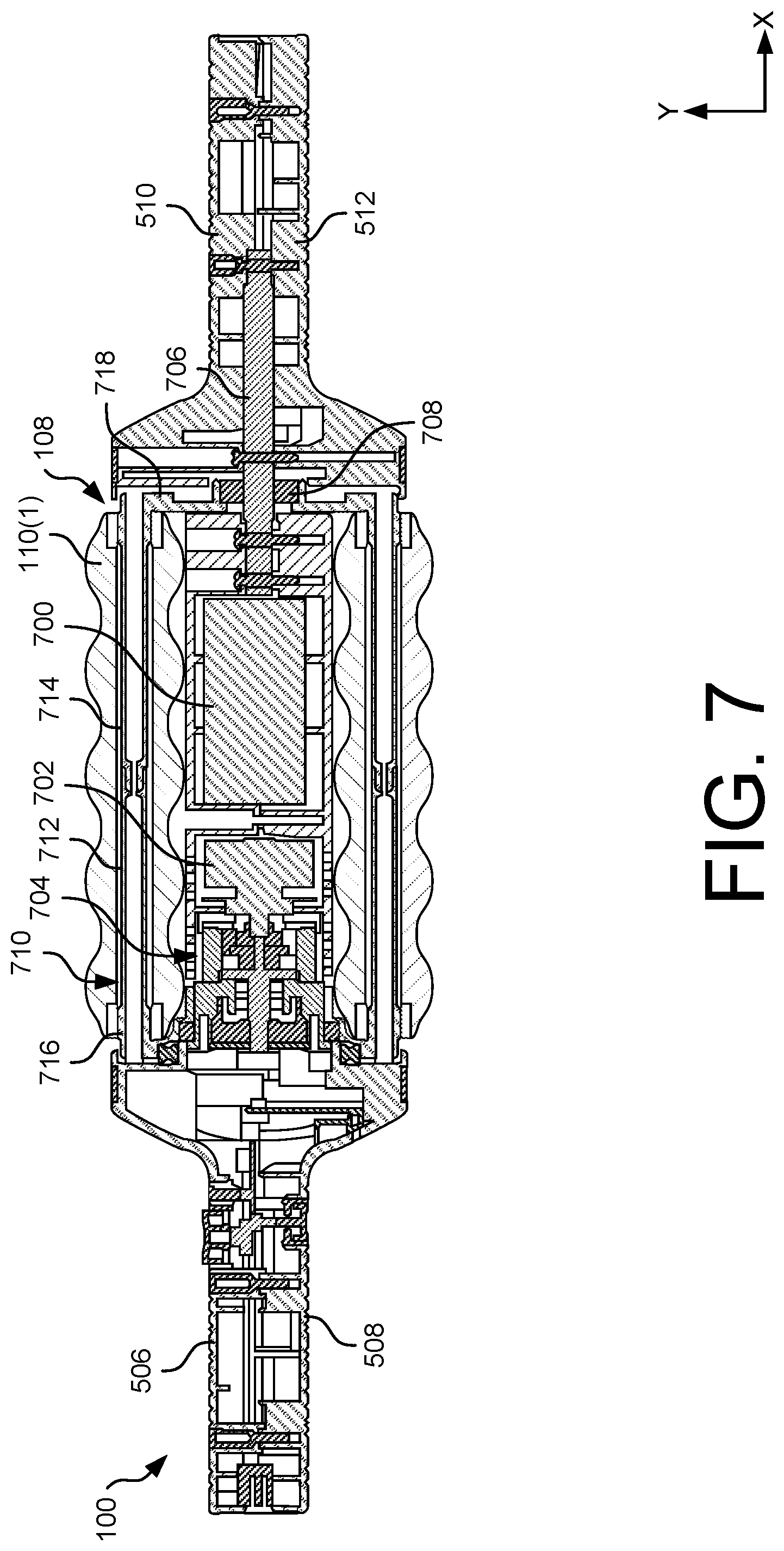 Patent US12303448 Figure 7 – Myofascial device with rotatable assembly