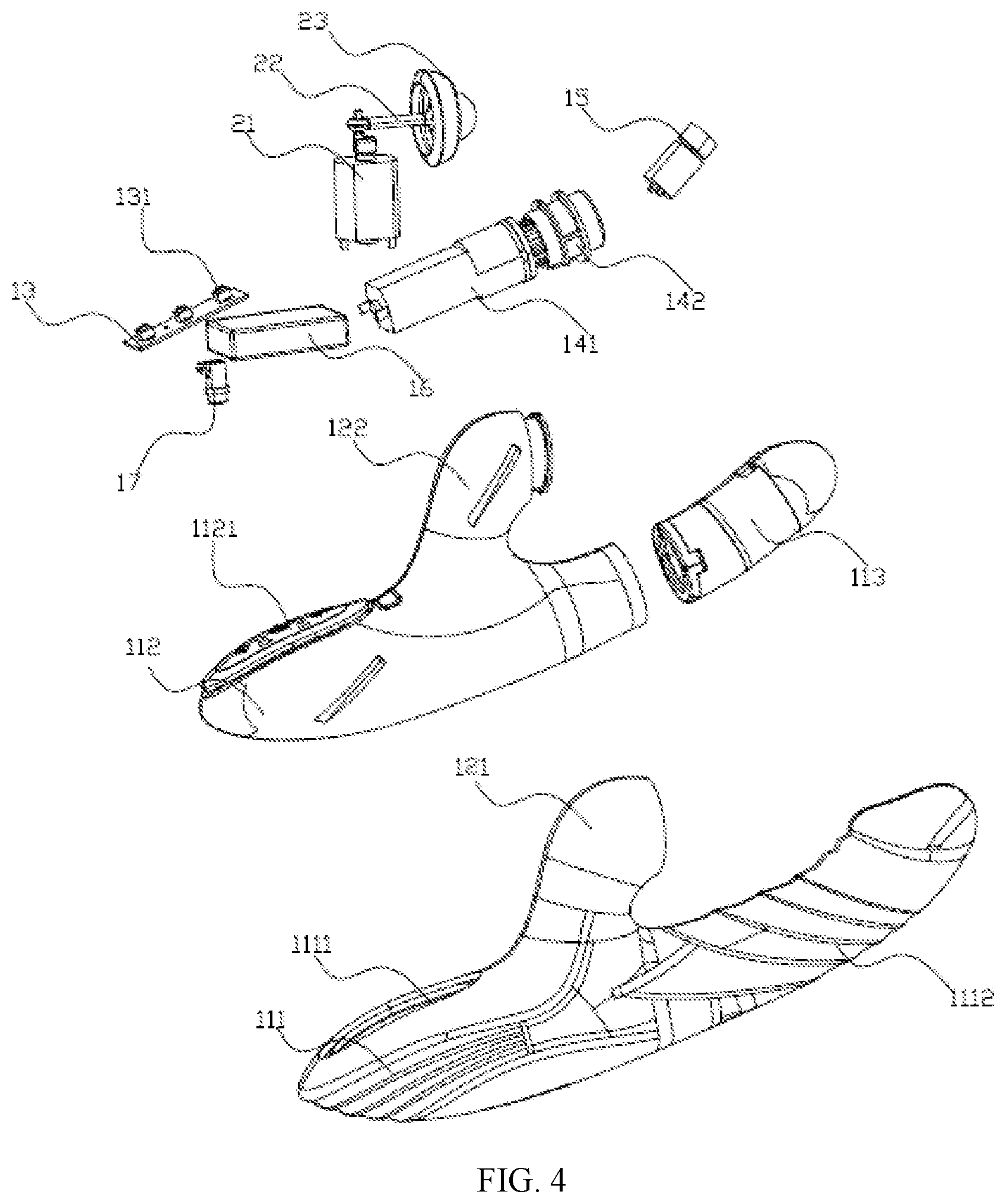 Patent US12303449 Figure 4 – Massager with massage ball