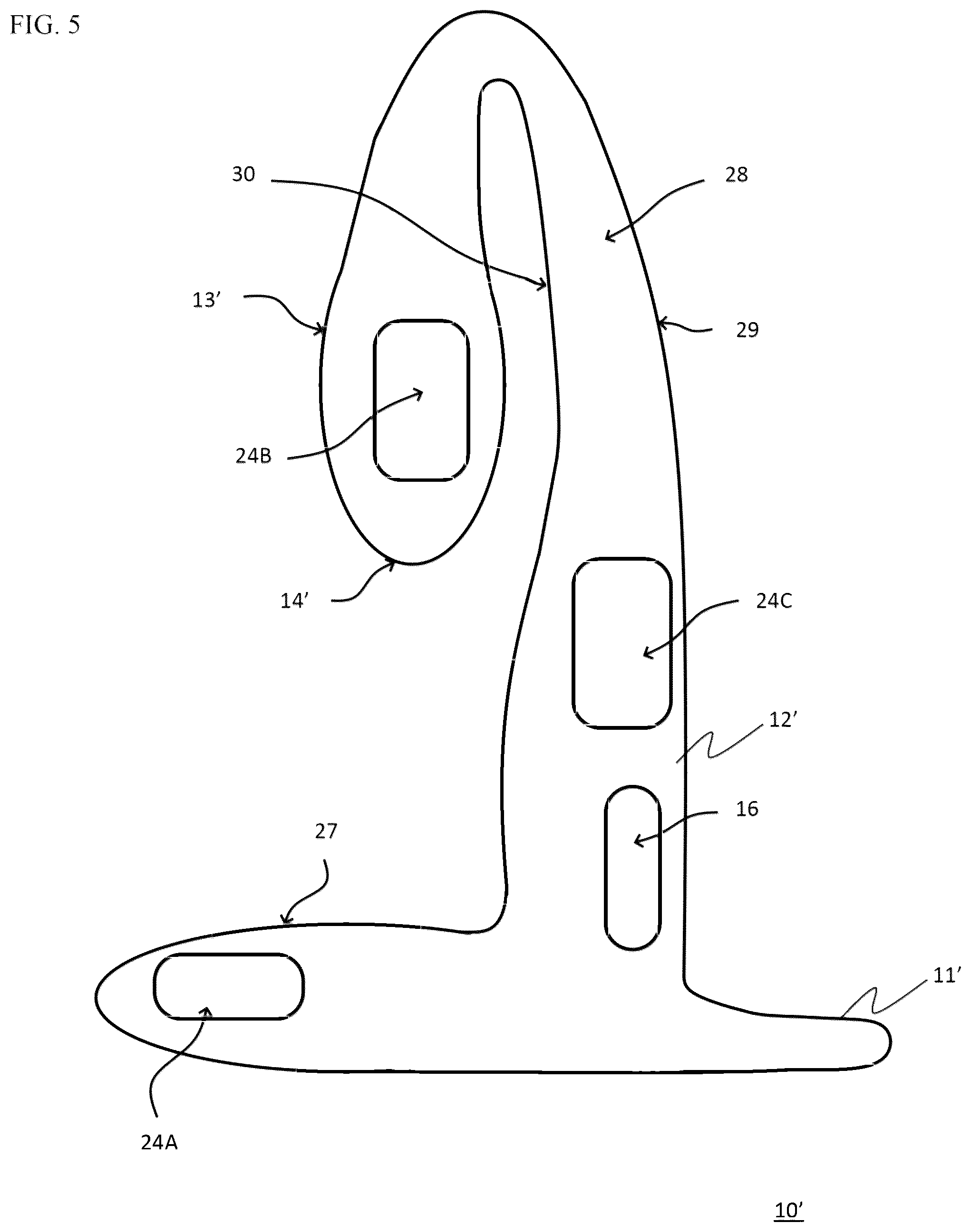 Patent US12303451 Figure 5 – Stimulation device including cantilevered pendant