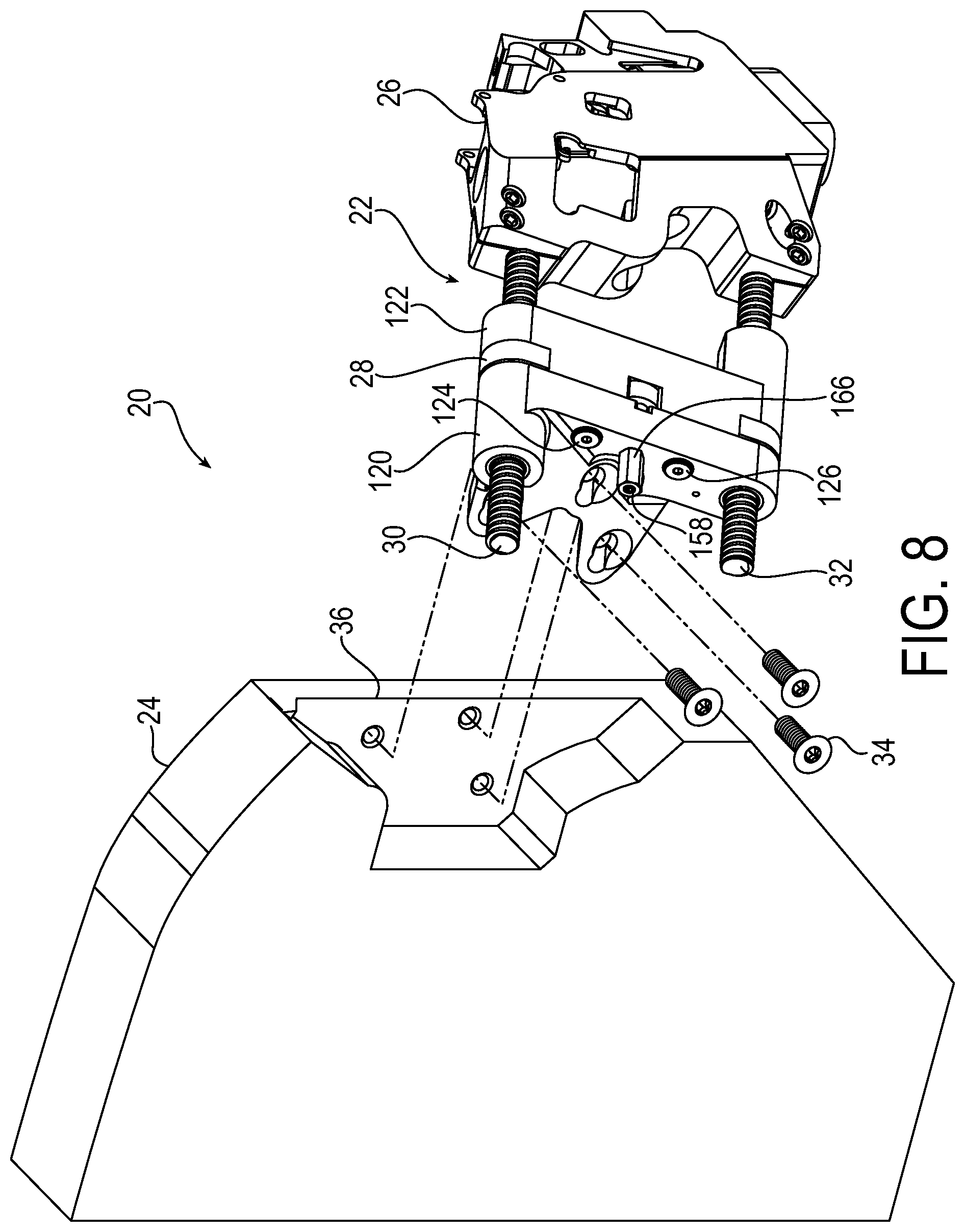 Patent US12303453 Figure 8 – Legged mobility exoskeleton device with enhanced adjustment mechanisms