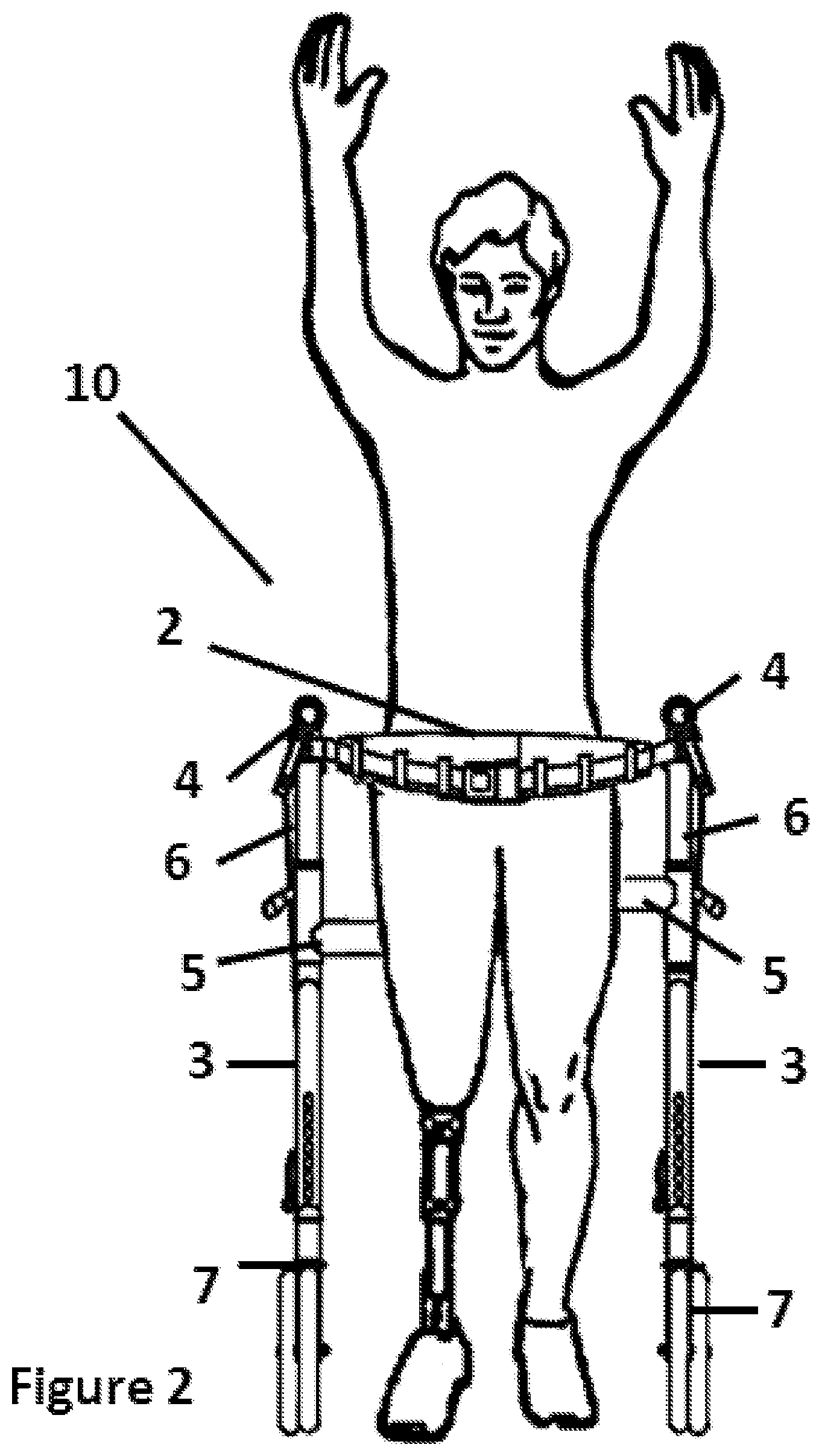 Patent US12303454 Figure 2 – Mobility assistance device with tensioner