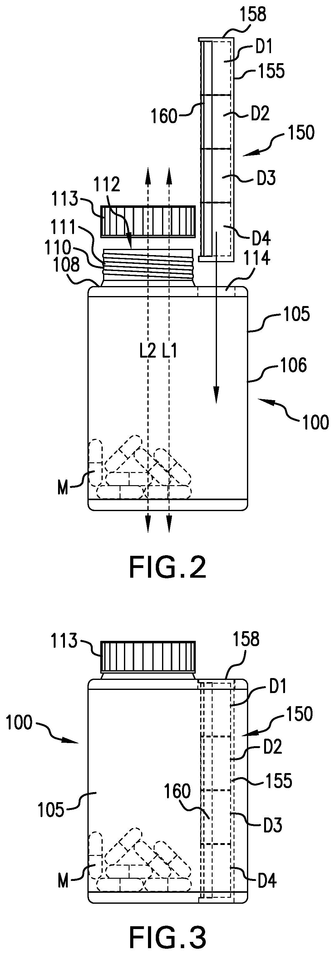 Patent US12303460 Figure 2 – Moisture protection features for a bottle for storing solid pharmaceutical products and methods of making same