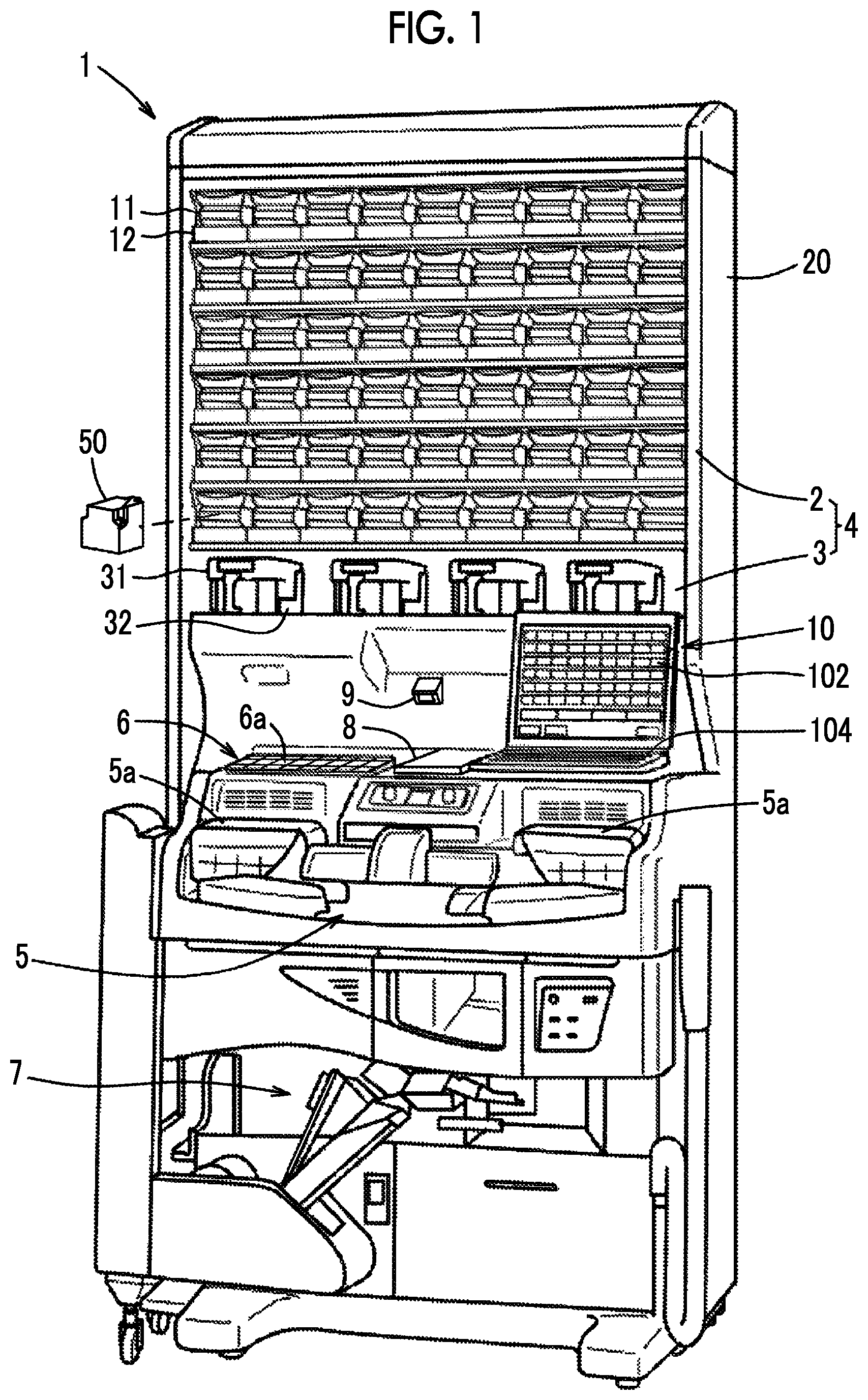 Patent US12303467 Figure 1 – Tablet receptacle and drug dispensing device