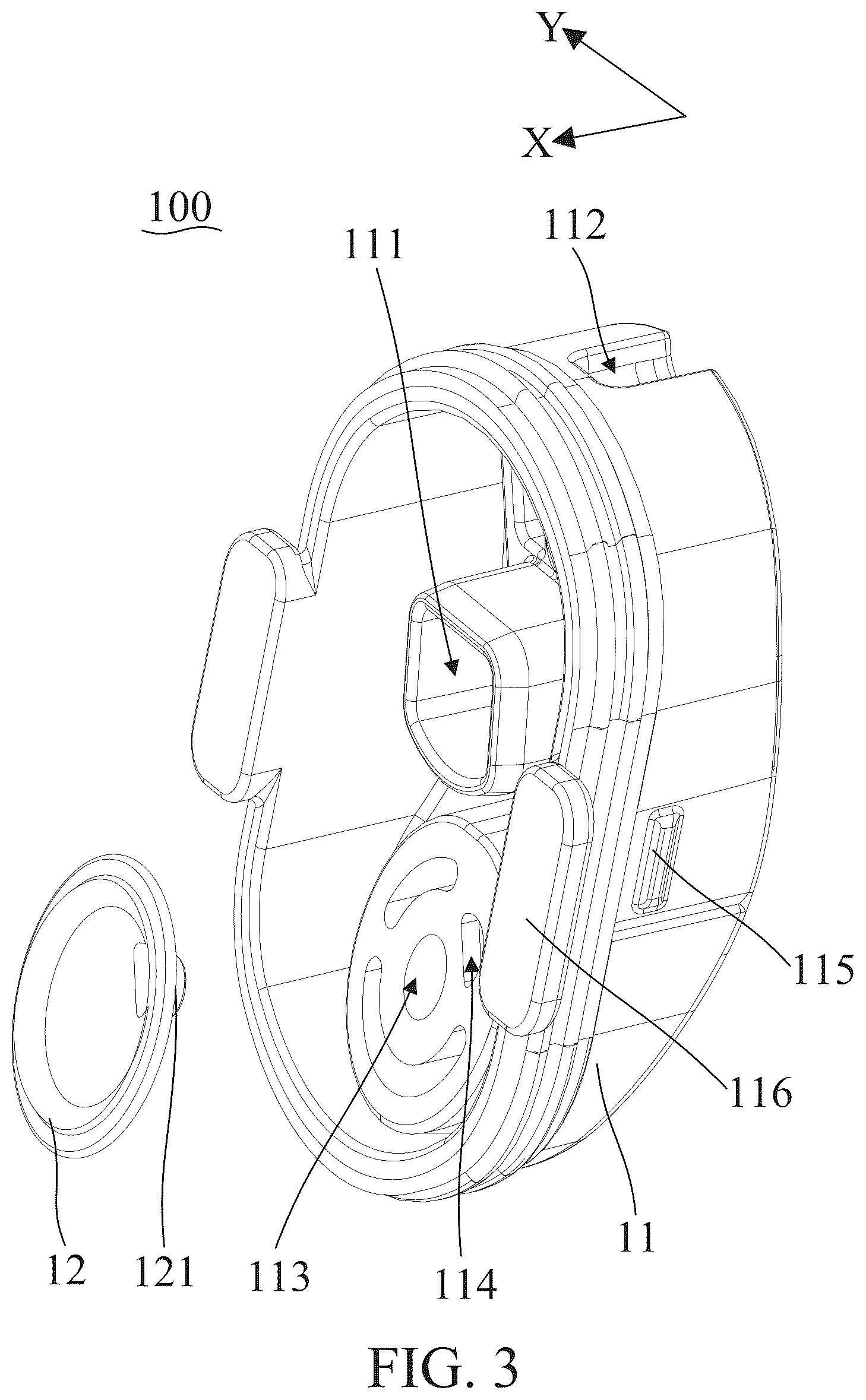 Patent US12303624 Figure 3 – Three-way connecting assembly and wearable breast pump