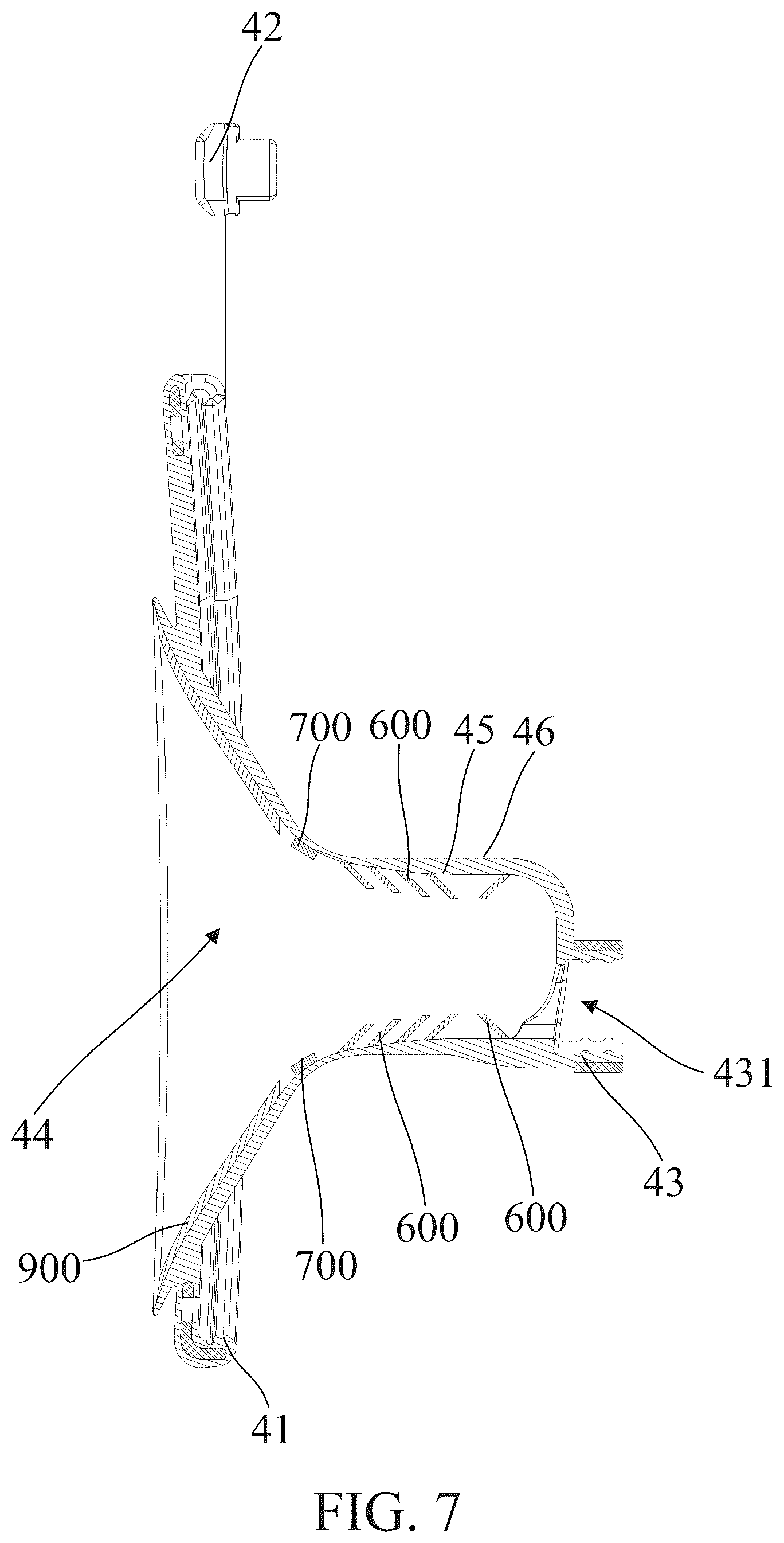 Patent US12303624 Figure 7 – Three-way connecting assembly and wearable breast pump