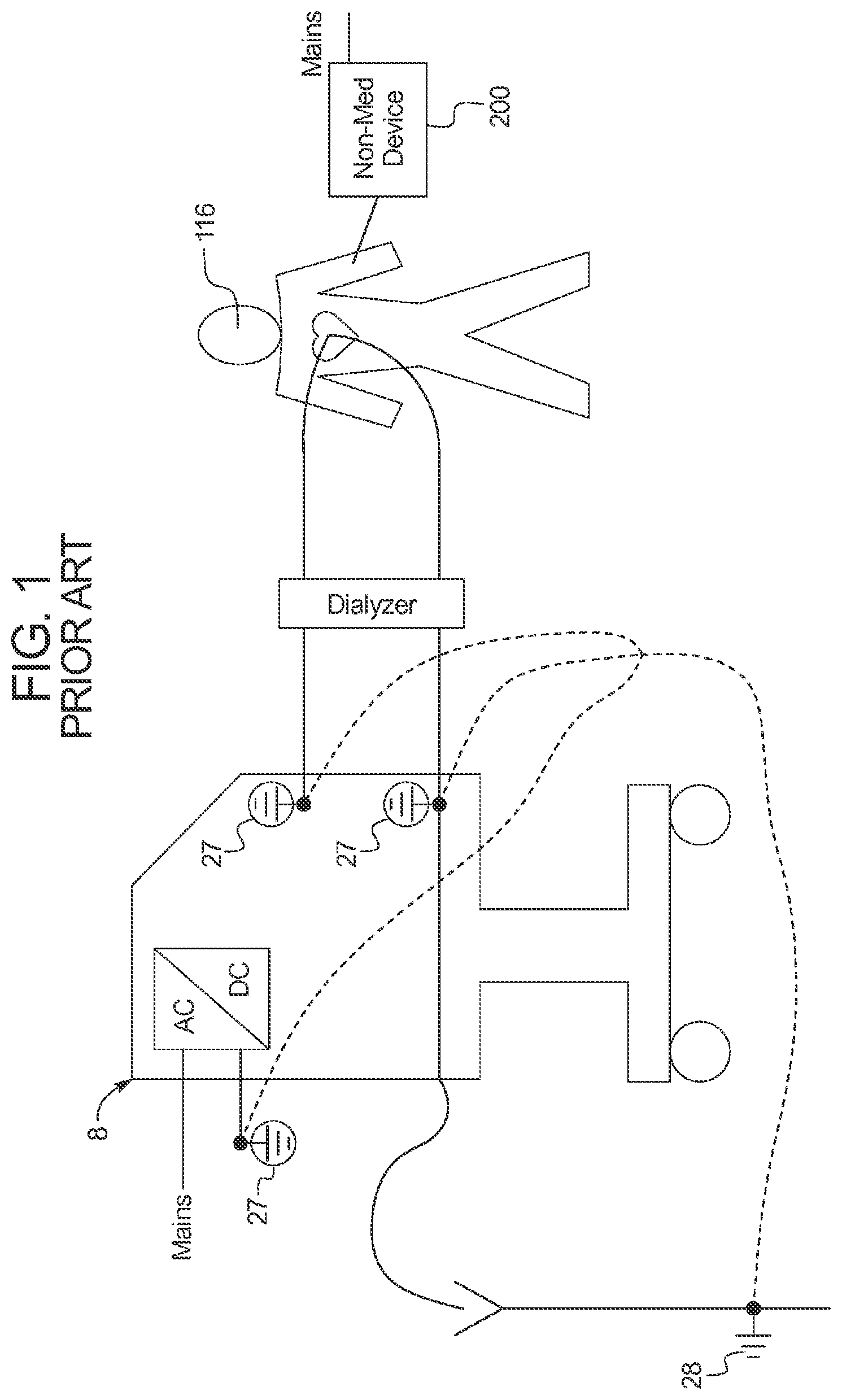Patent US12303629 — Renal failure therapy system and method for electrically safe treatment — Figure 1