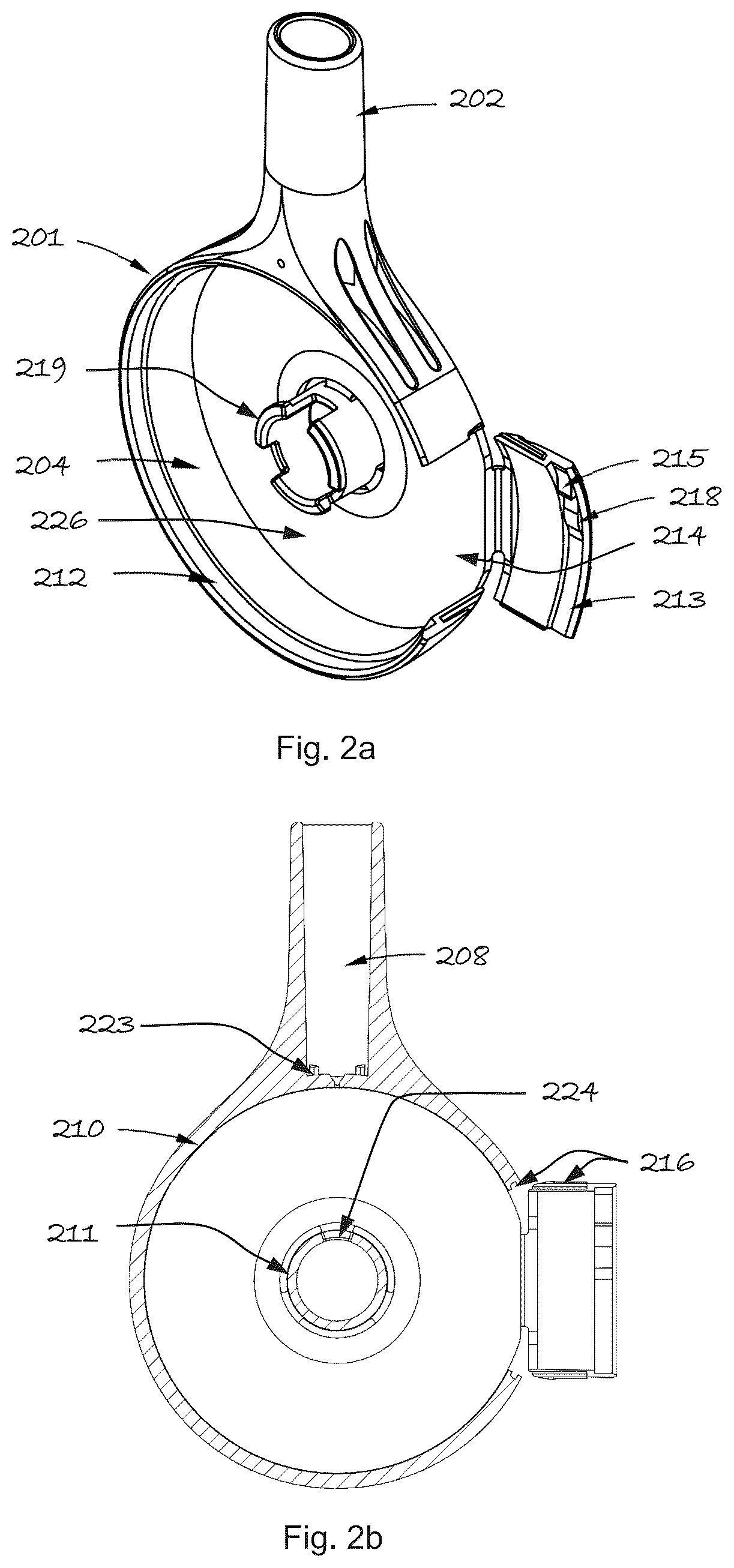 Patent US12303638 Figure 2 – Large dose disposable inhaler and method of simple filling
