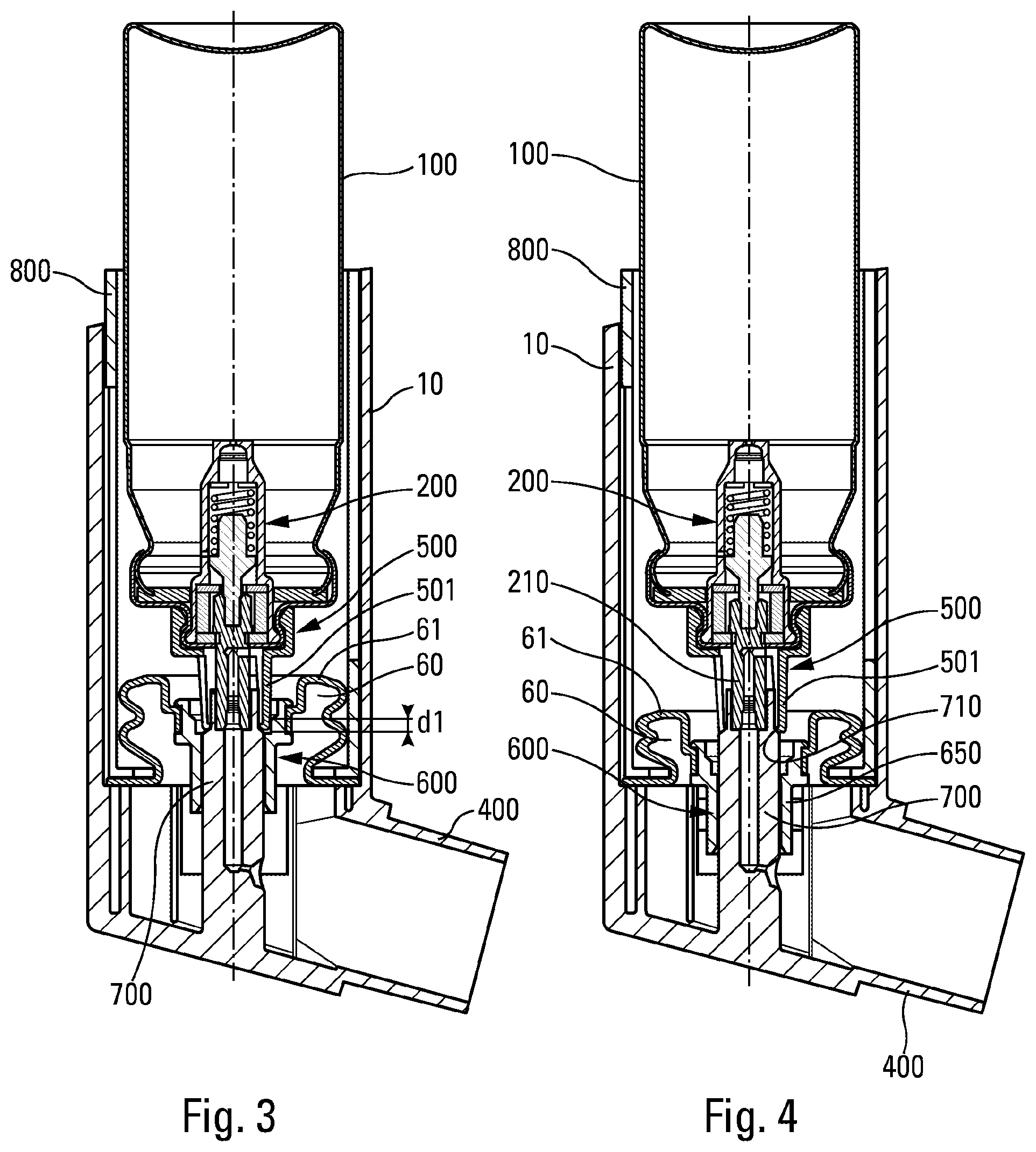 Patent US12303639 Figure 2 – Device for inhalation-synchronised dispensing of a fluid product