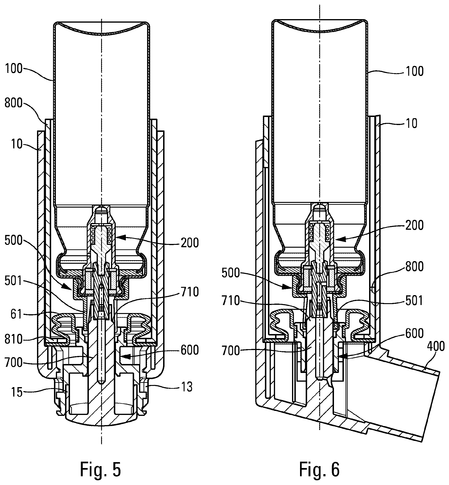 Patent US12303639 Figure 3 – Device for inhalation-synchronised dispensing of a fluid product