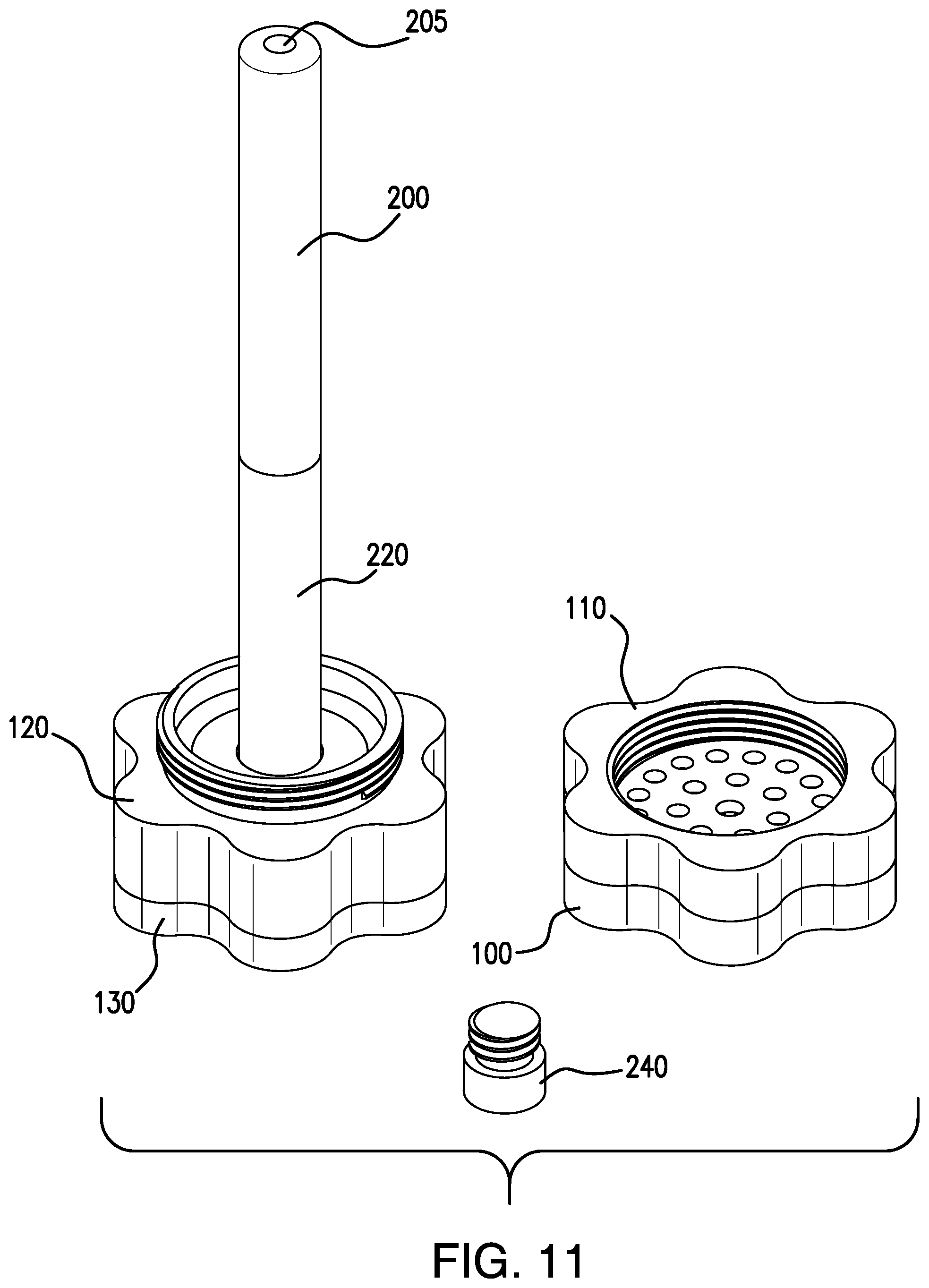 Patent US12303640 Figure 9 – Administering apparatus with dispensing device system for delivery of combustible medicaments