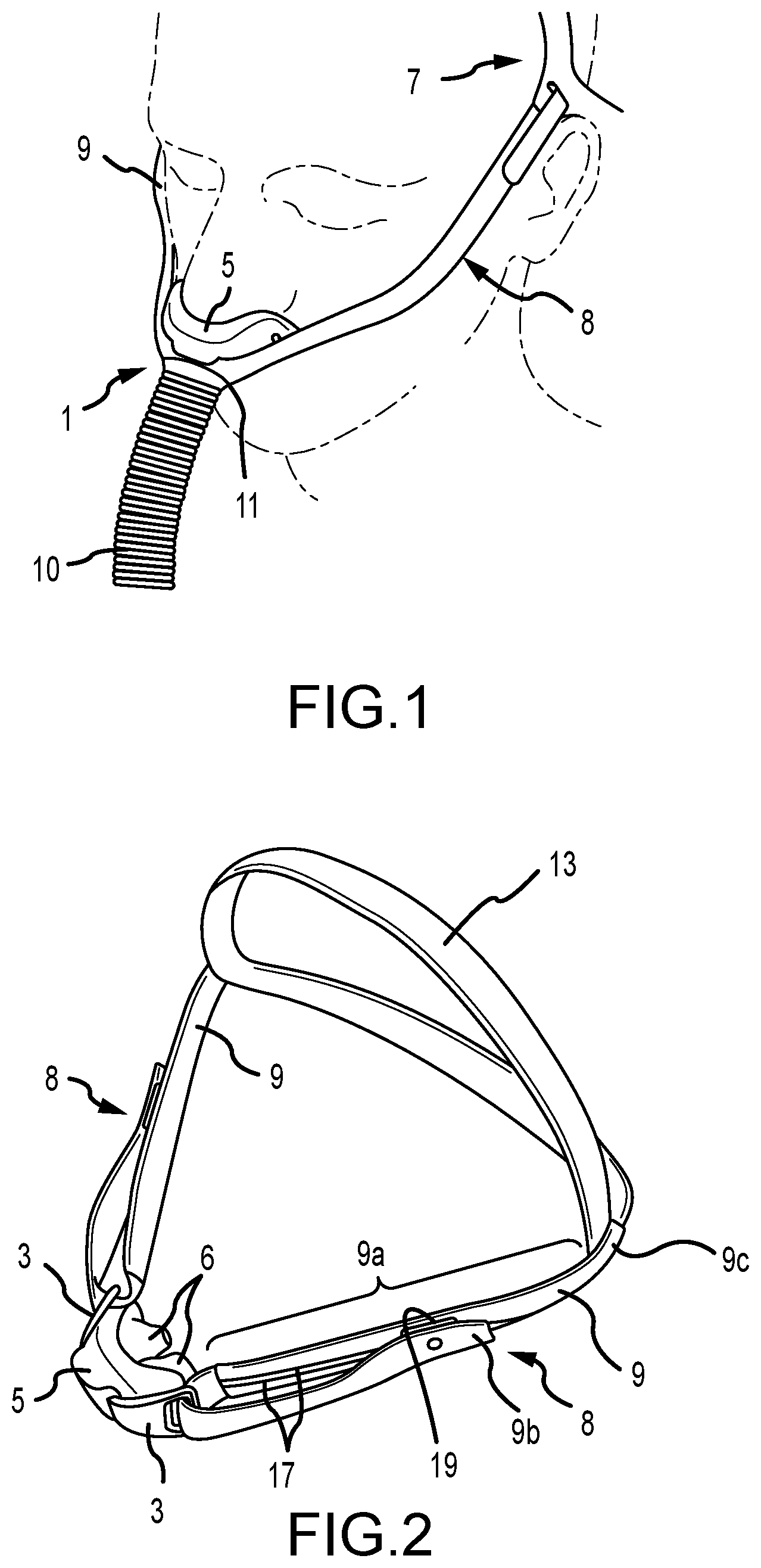 Patent US12303645 Figure 1 – Headgear for a patient interface