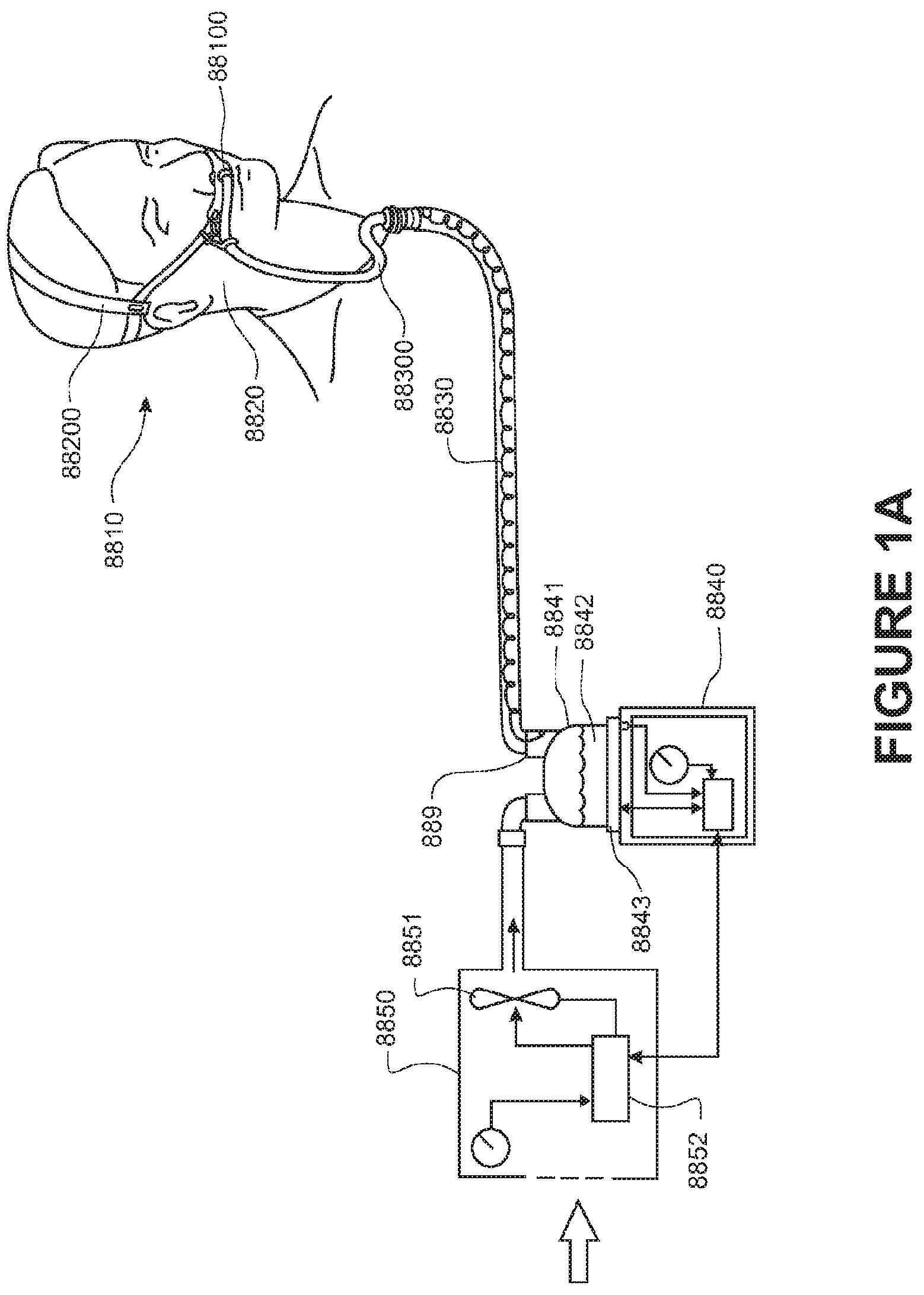 Patent US12303646 Figure 1 – Patient interface and component parts