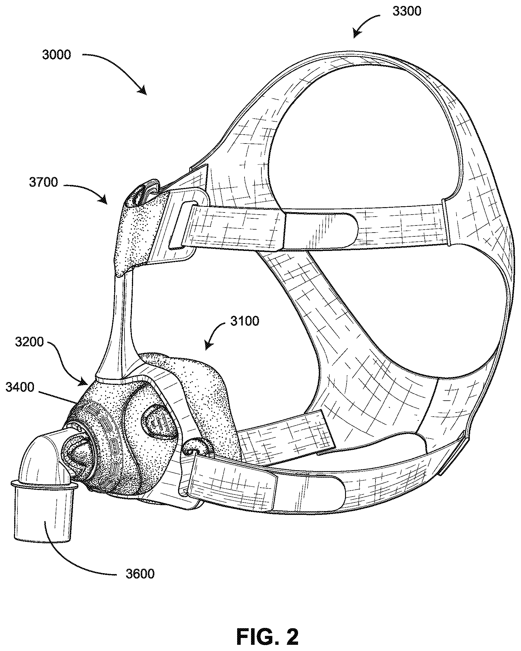 Patent US12303647 Figure 2 – Humidification interface arrangements