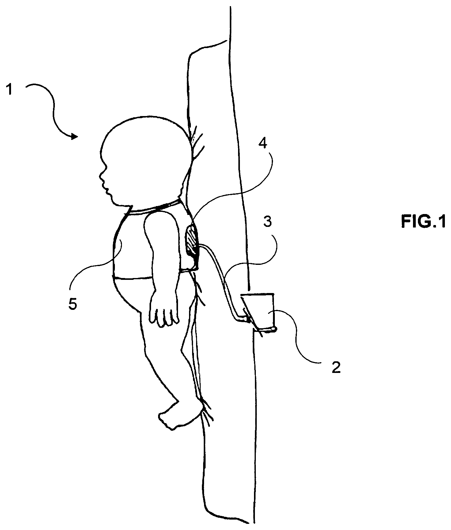 Patent US12303648 Figure 1 – Device to prevent apnea episodes in infants
