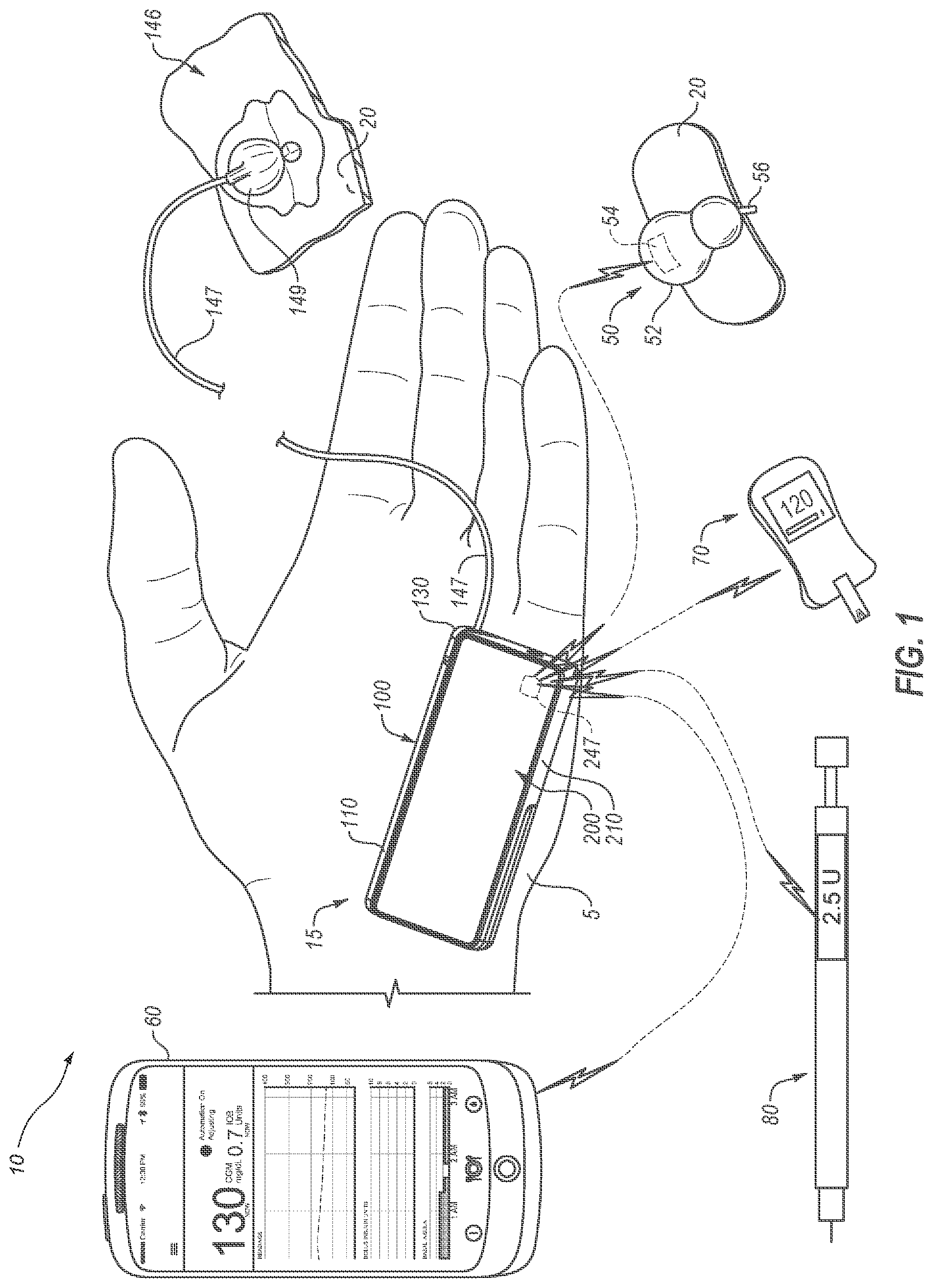 Patent US12303667 Figure 1 – Adjusting insulin delivery rates