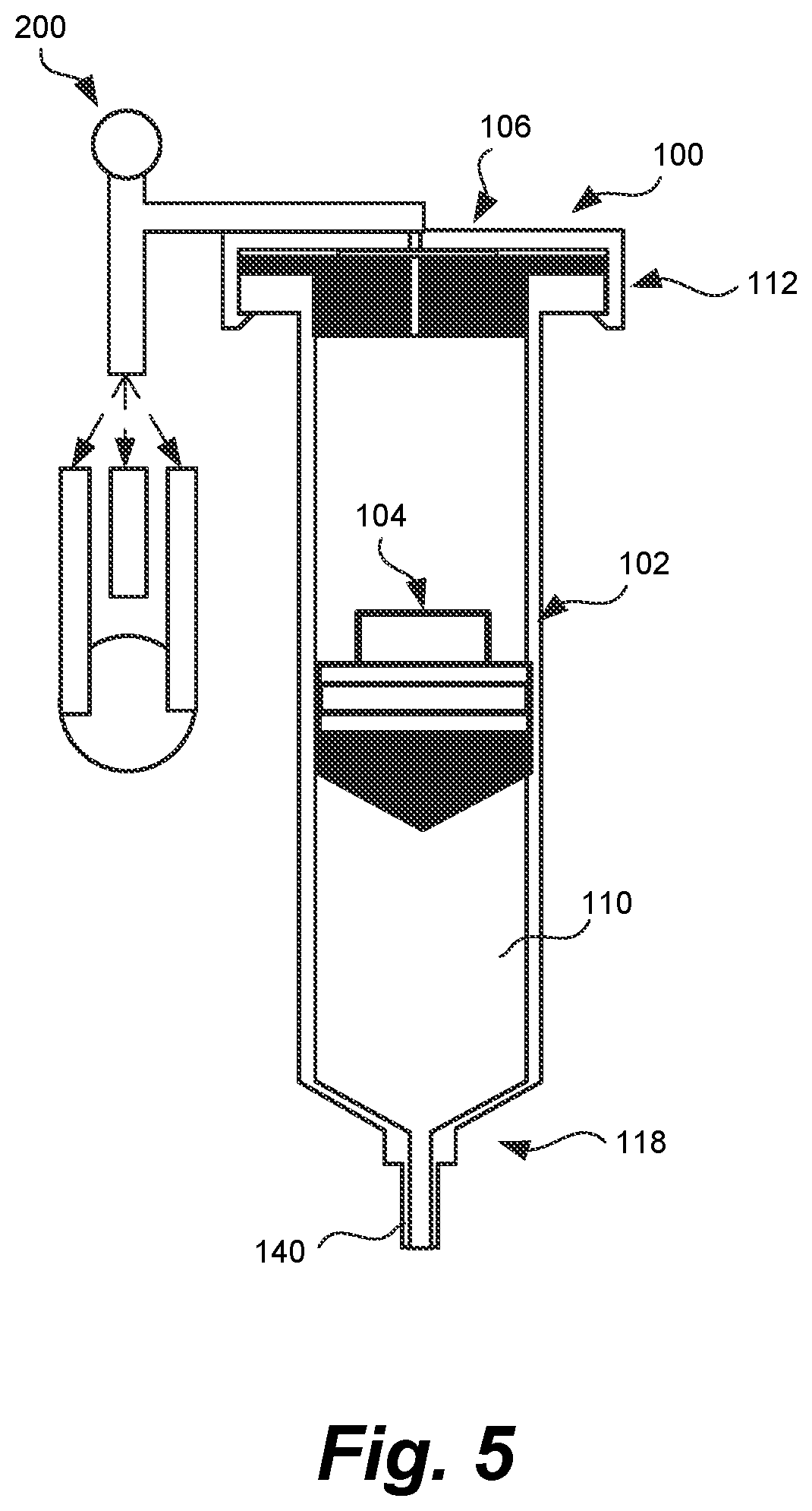 Patent US12303671 Figure 4 – Syringe with syringe closure