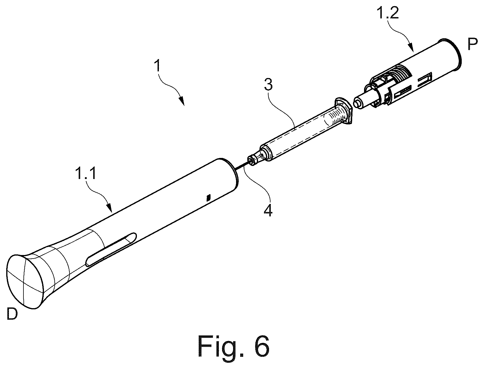 Patent US12303672 Figure 6 – Drug delivery device with feedback mechanism