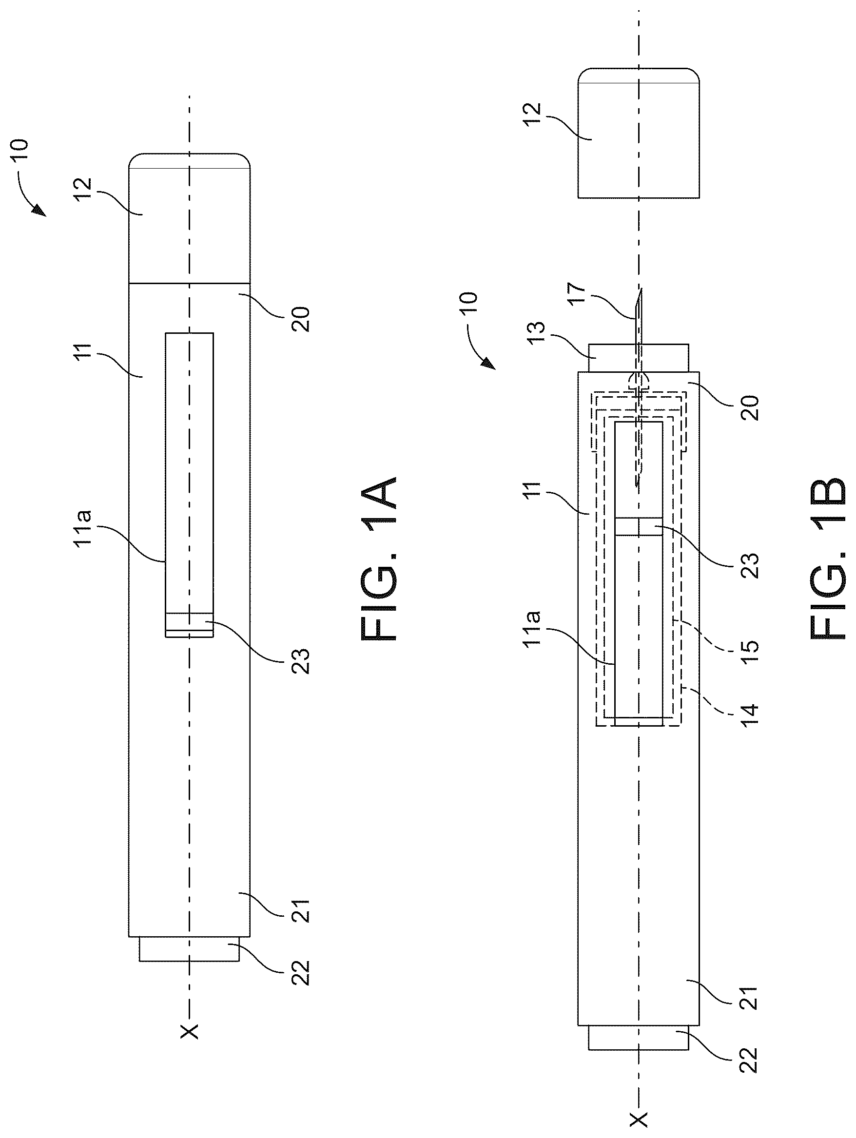 Patent US12303675 Figure 1 – Medicament delivery device