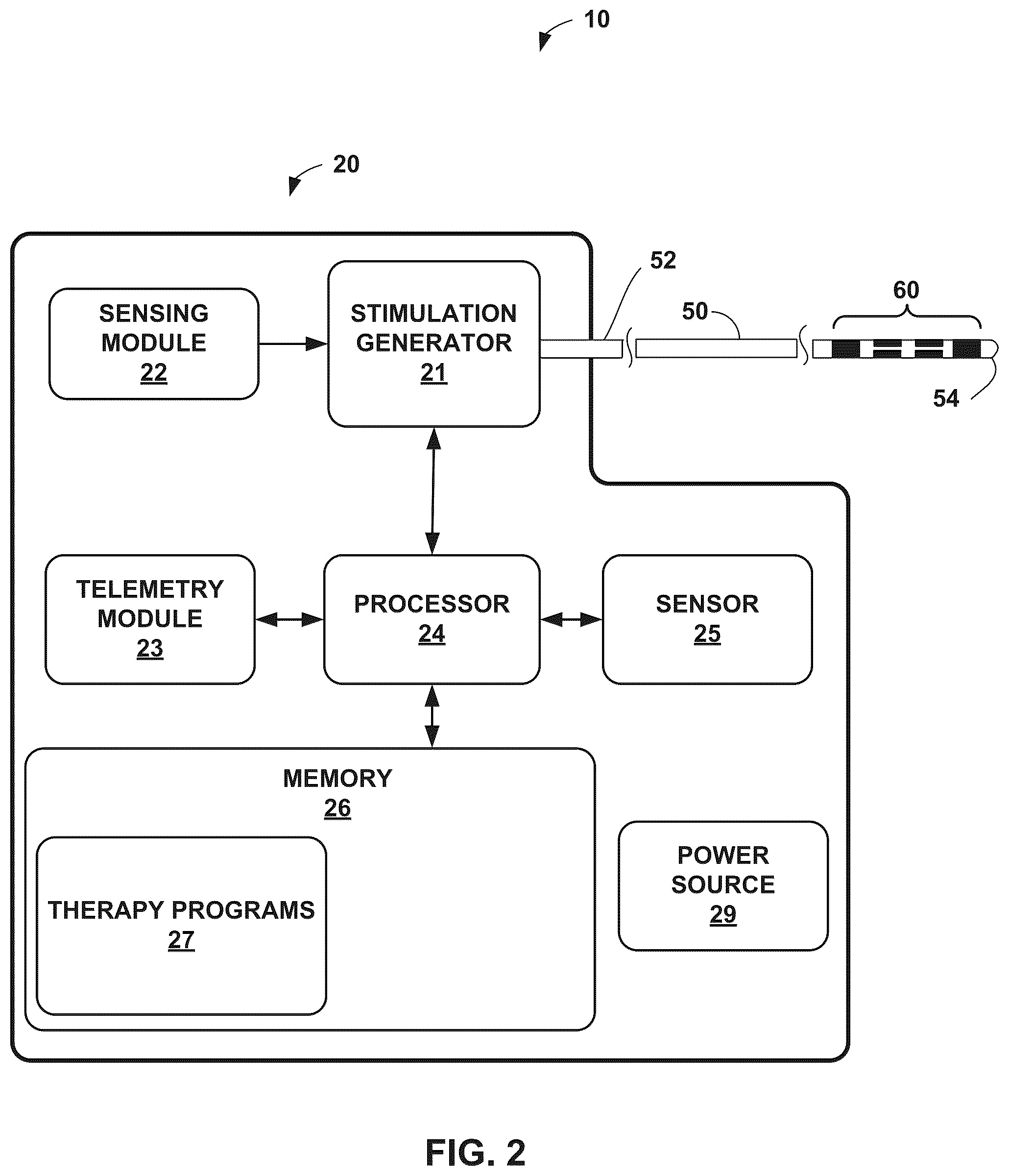 Patent US12303682 Figure 2 – Medical lead with segmented electrodes
