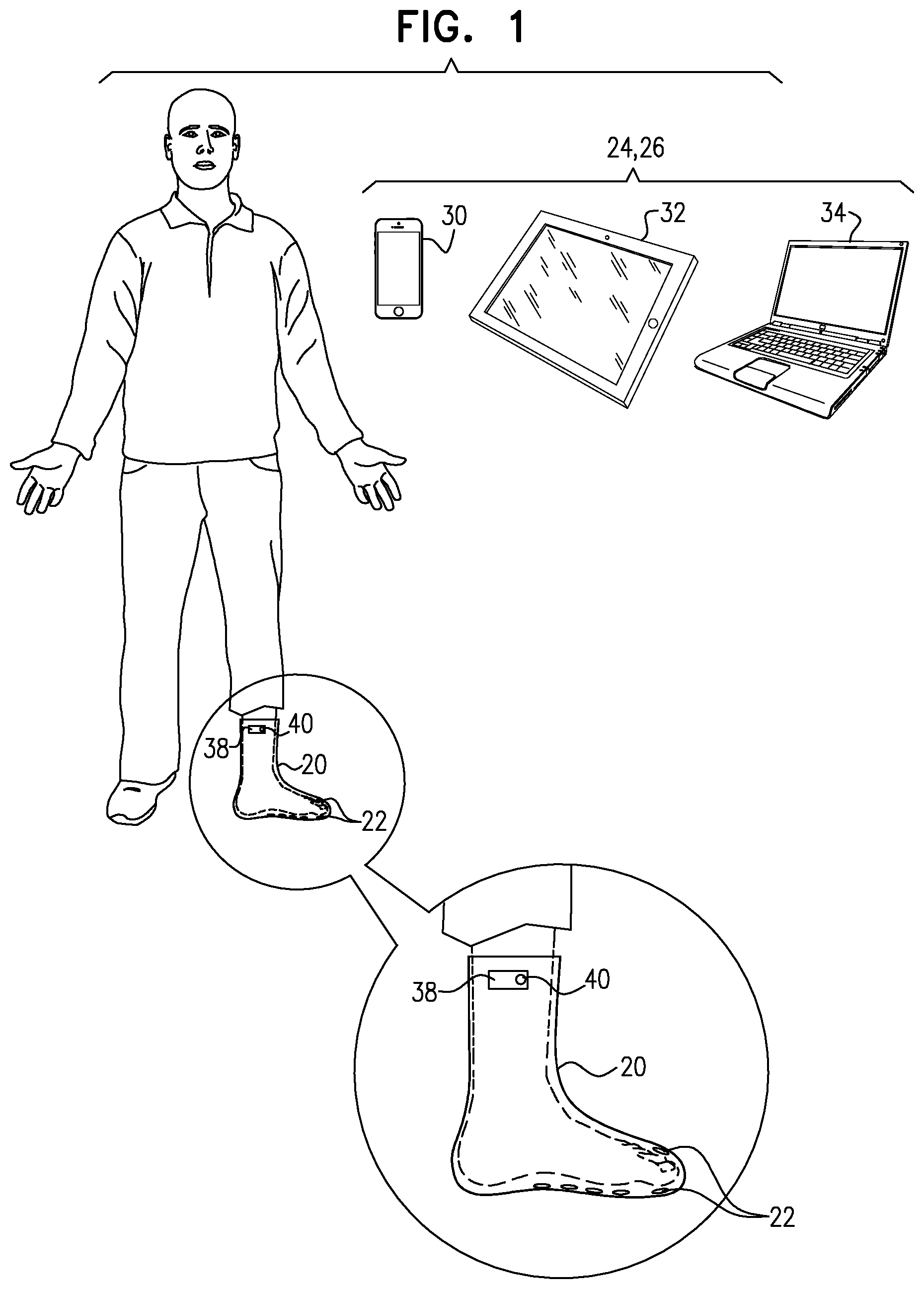 Patent US12303690 Figure 1 – Apparatus and methods for improving sensory nerve sensitivity