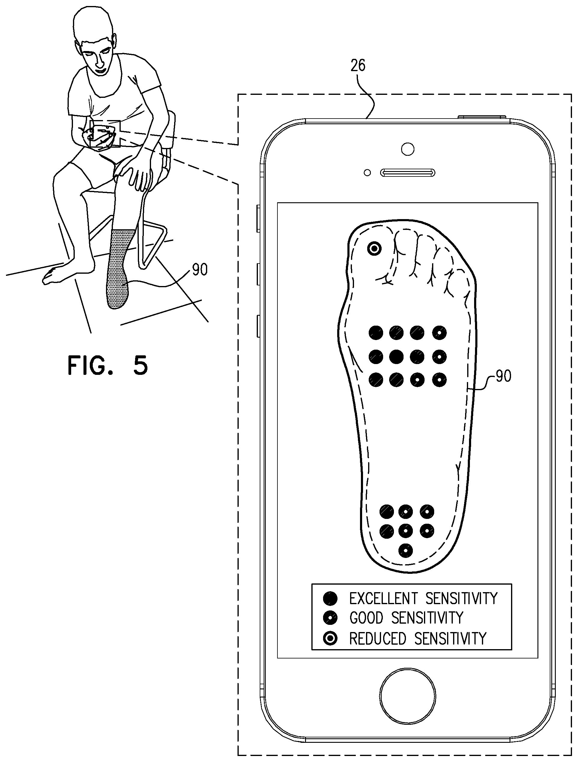 Patent US12303690 Figure 5 – Apparatus and methods for improving sensory nerve sensitivity