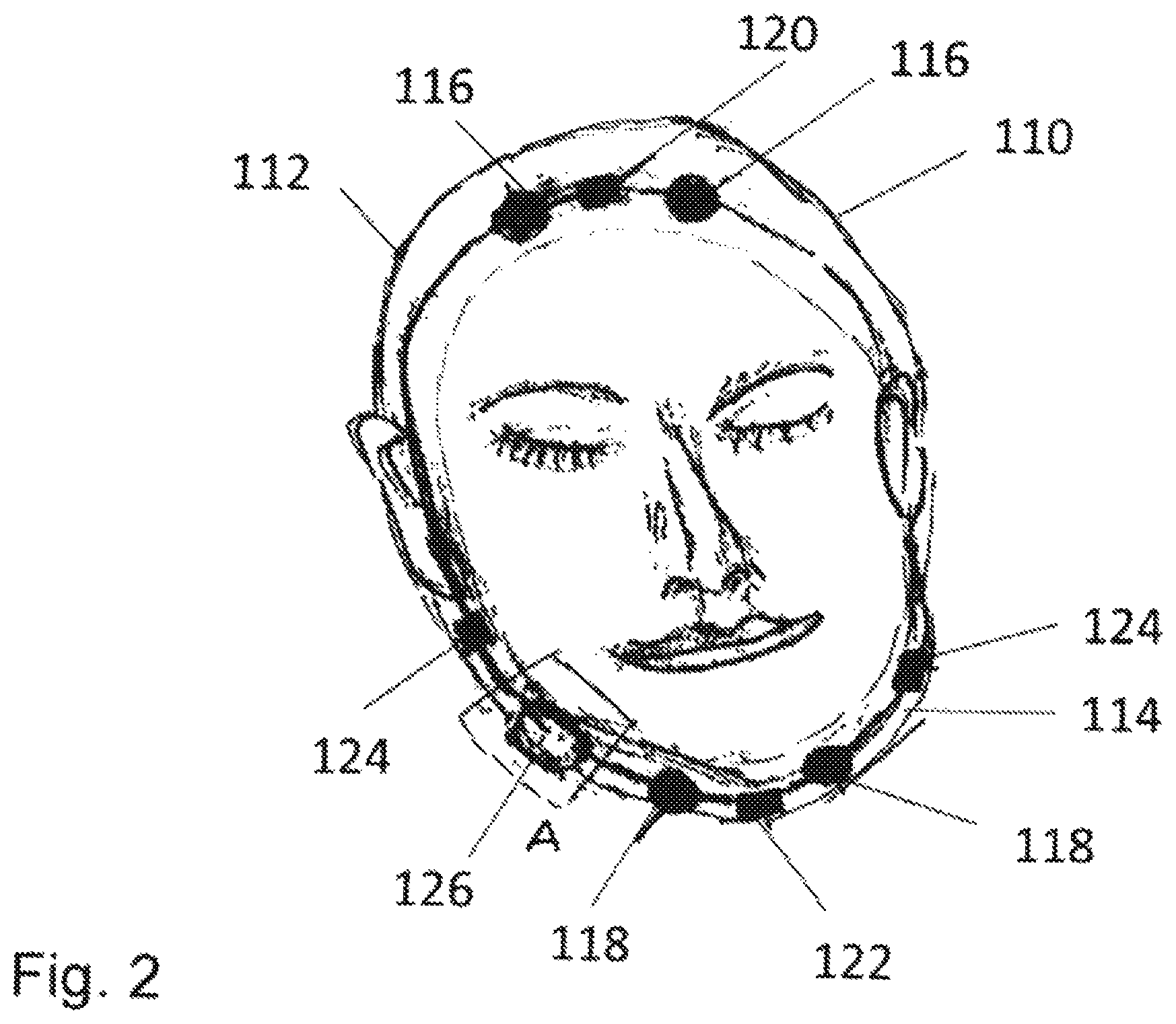 Patent US12303691 Figure 2 – Device and method for determining sleep apnea