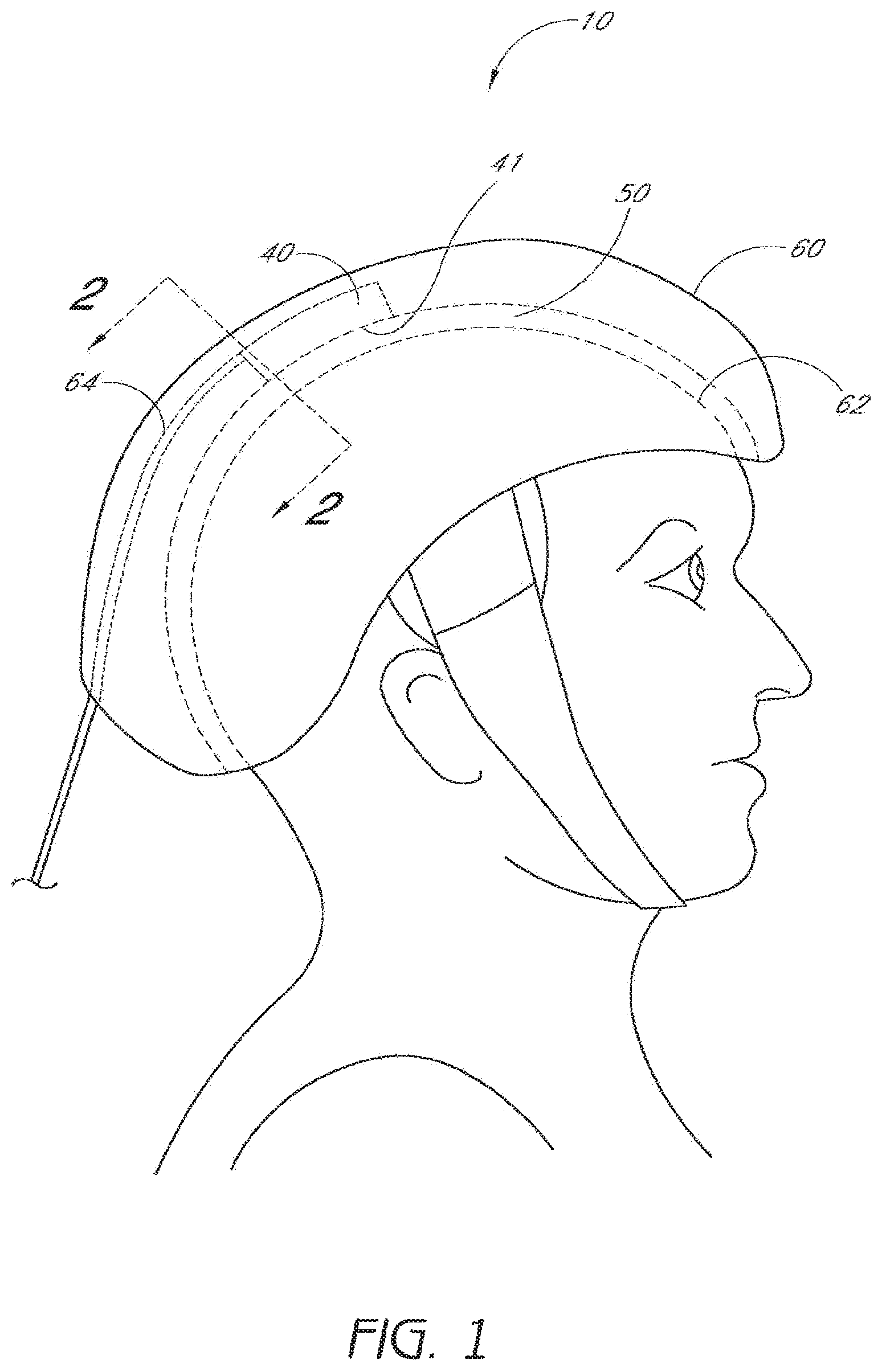Patent US12303709 — Light-emitting device and method for providing phototherapy to the brain — Figure 1