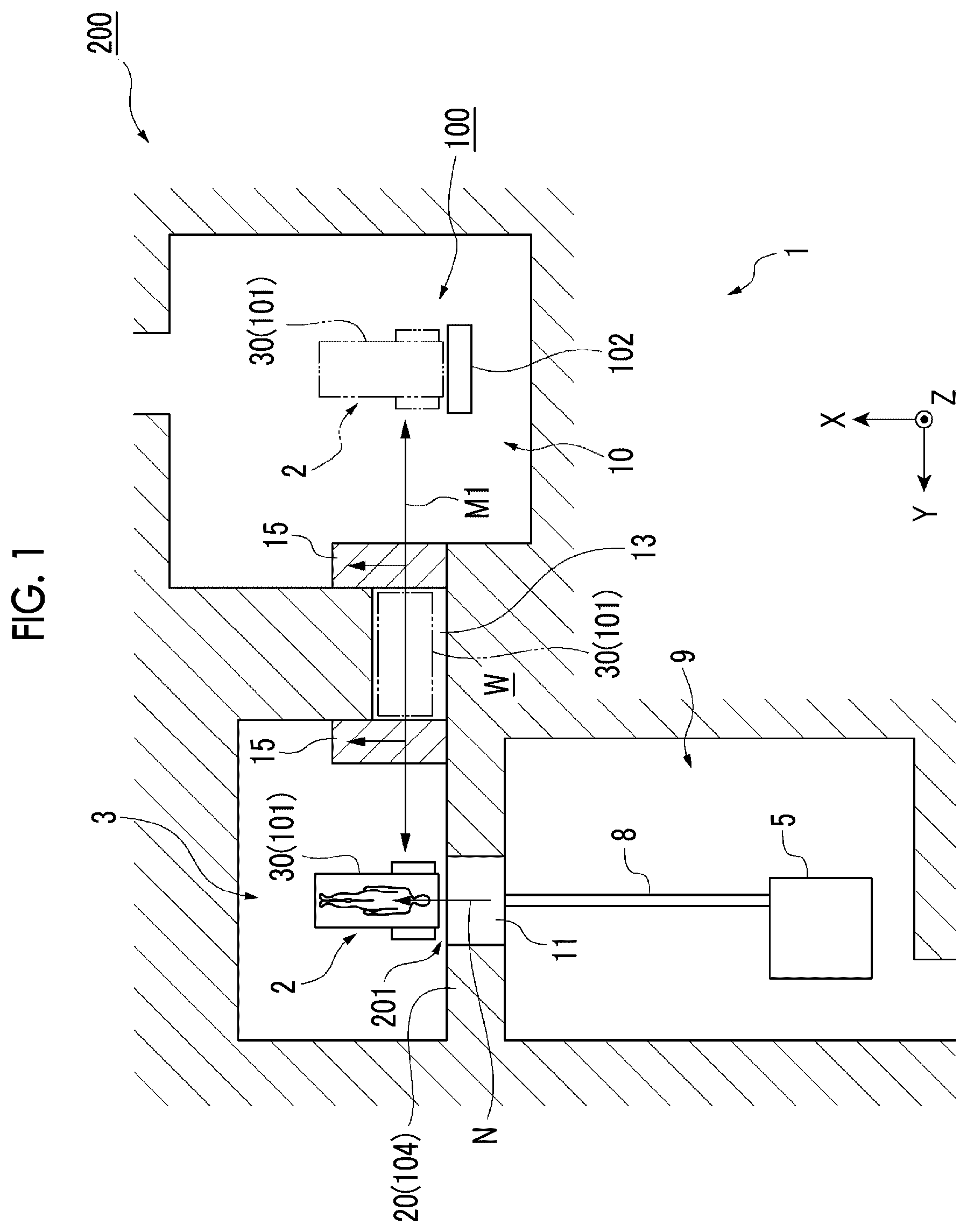 Patent US12303713 Figure 1 – Treatment preparation apparatus comprising a peripheral simulator and treatment equipment for a boron neutron capture therapy (BNCT)