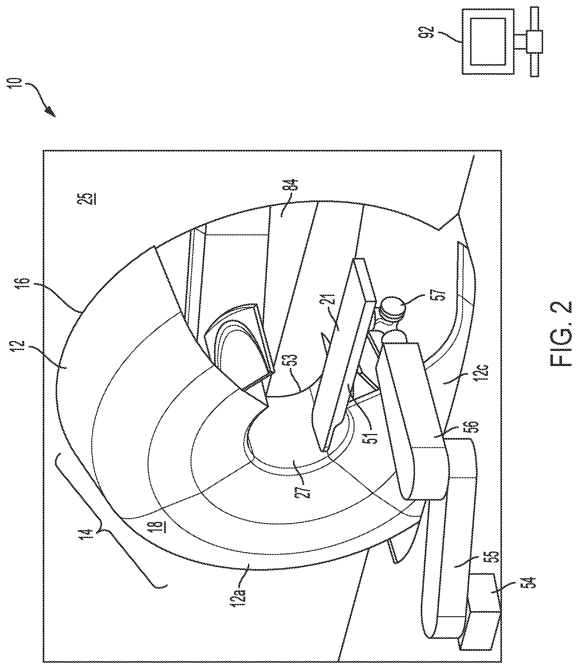 Patent US12303720 Figure 2 – Gantry having a retractable cover