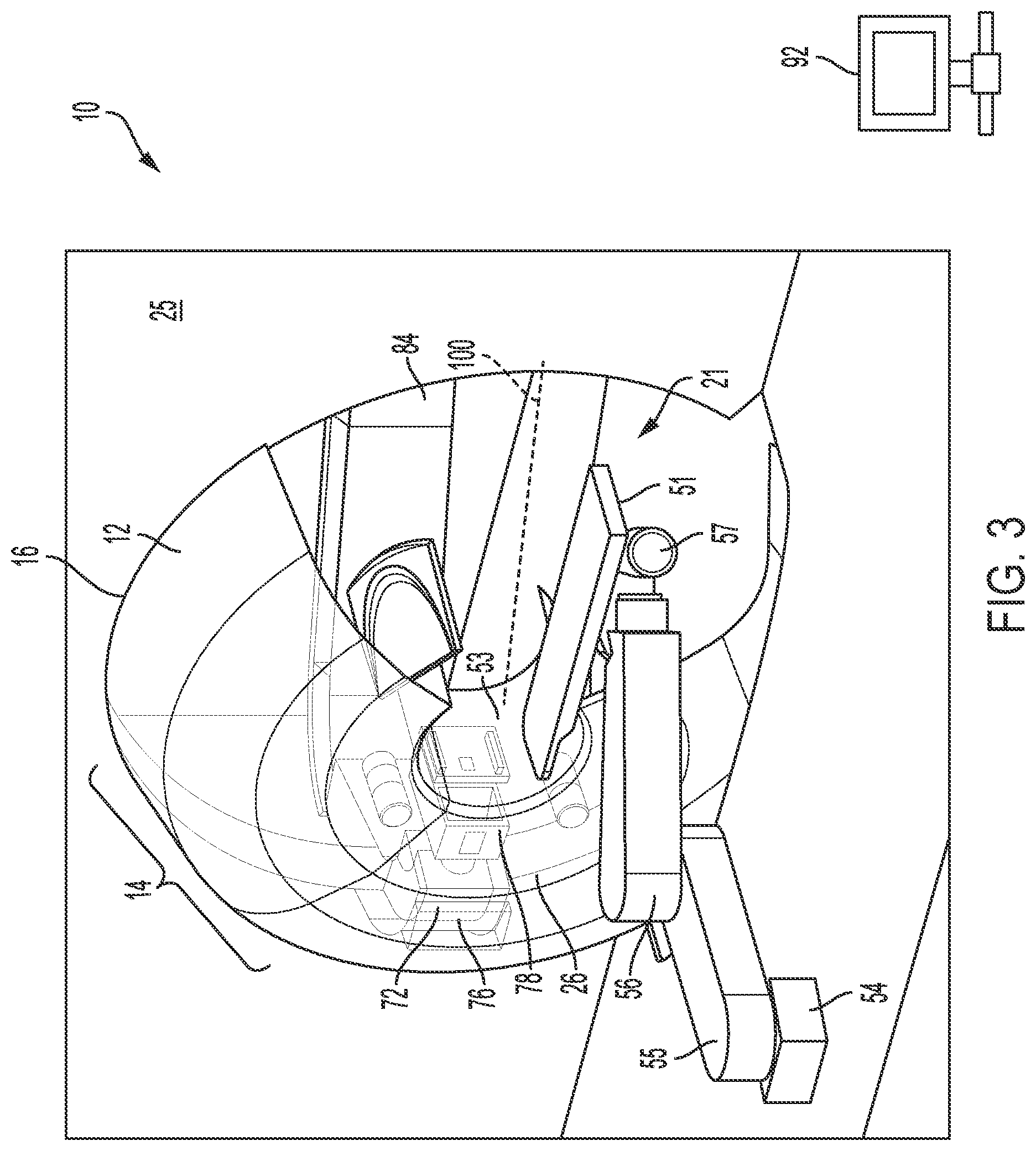 Patent US12303720 Figure 3 – Gantry having a retractable cover