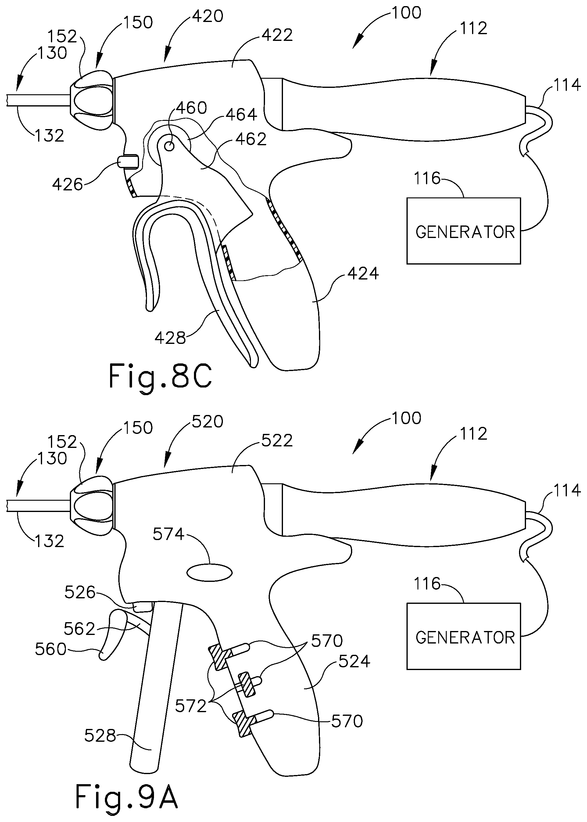 Patent US12303723 Figure 10 – Surgical instrument with multi-functioning trigger