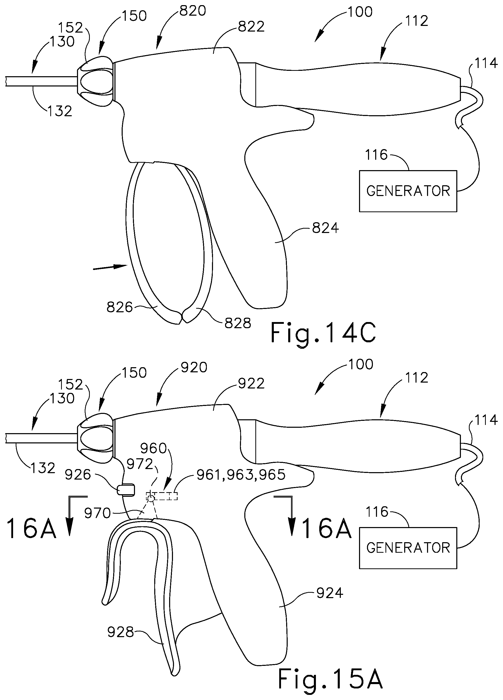 Patent US12303723 Figure 17 – Surgical instrument with multi-functioning trigger