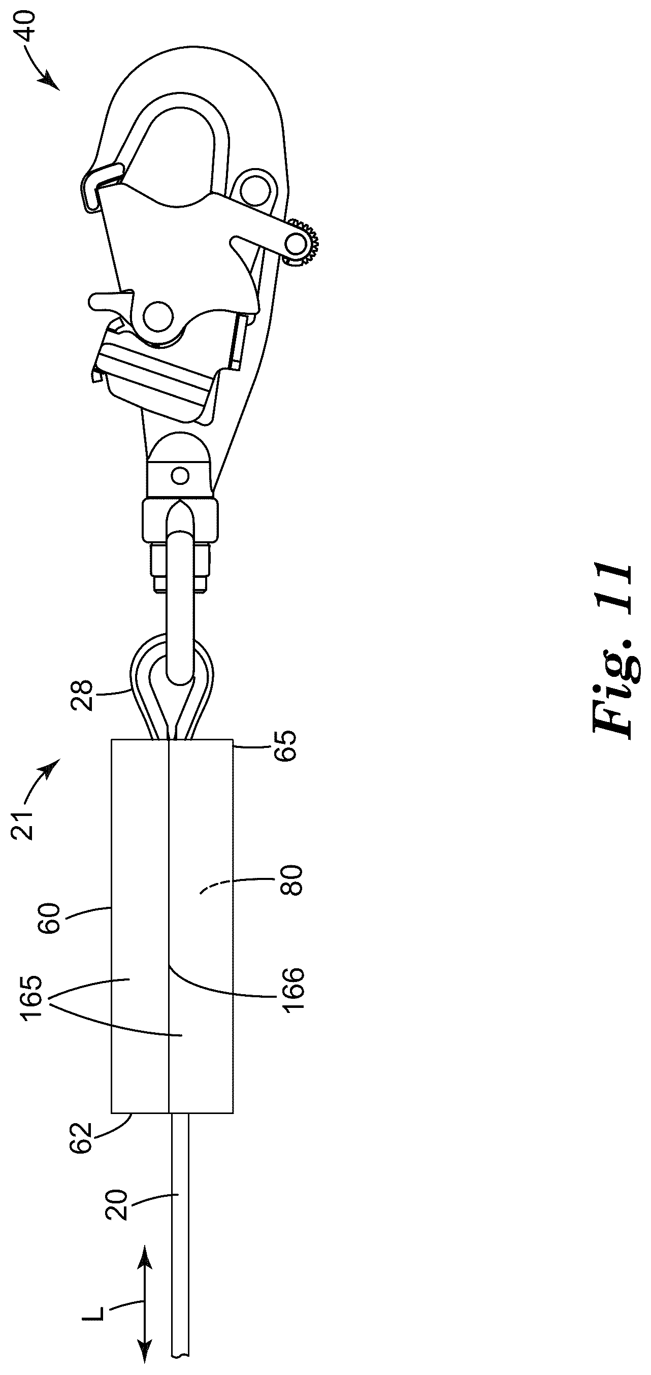 Patent US12303726 Figure 9 – Fall-protection apparatus with protective shroud and with sleeve assembly