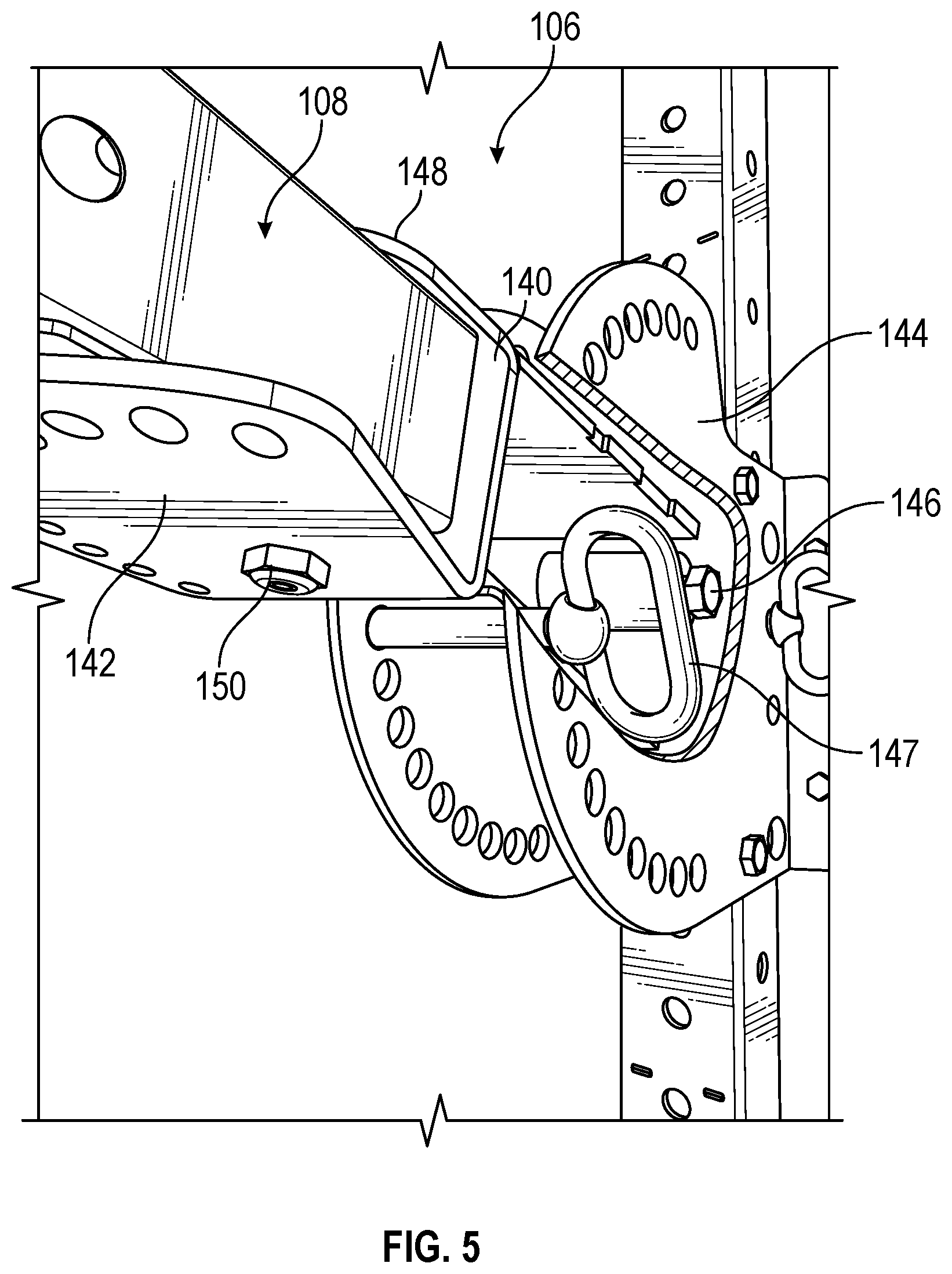 Patent US12303730 Figure 5 – Lever arm system