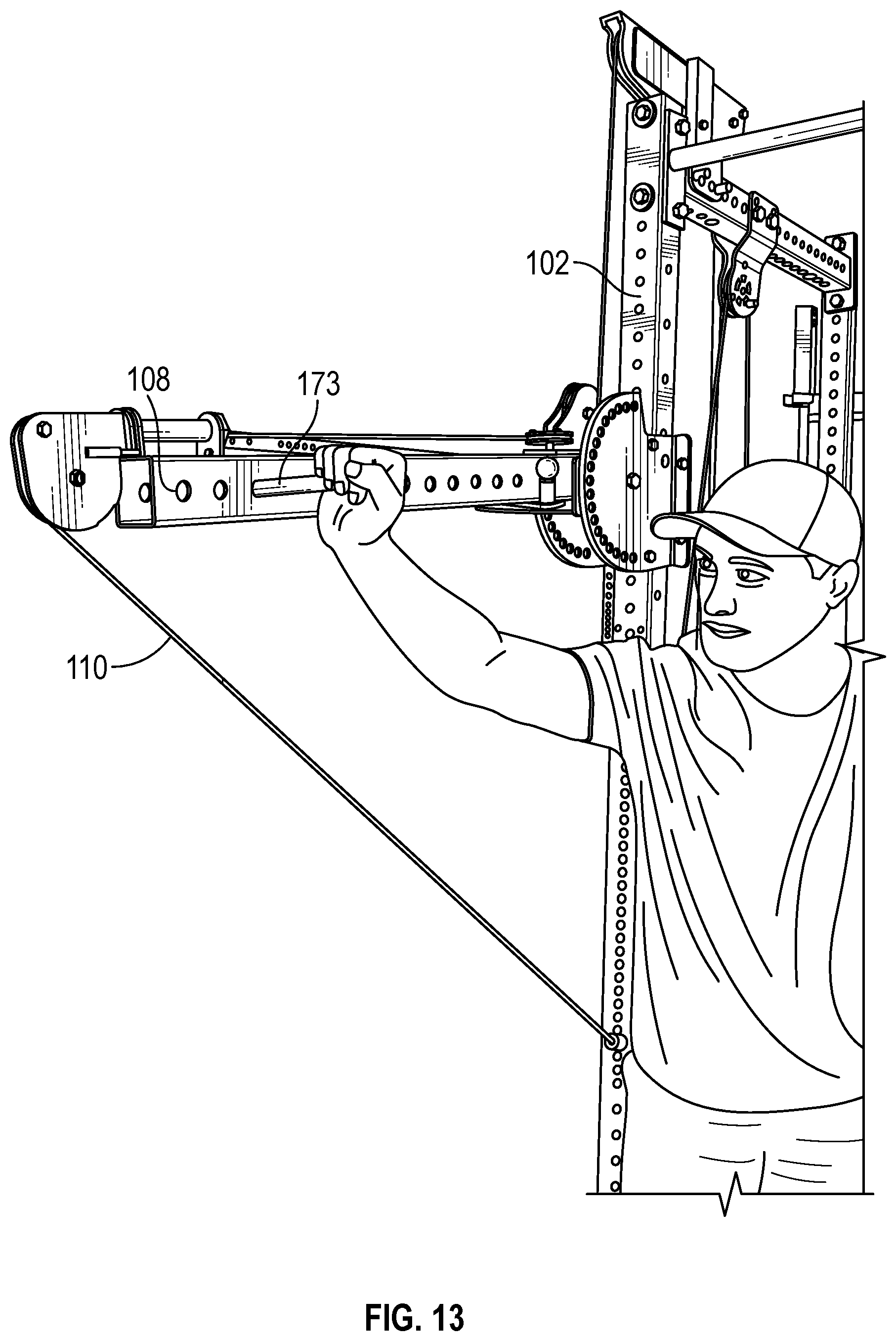 Patent US12303730 Figure 11 – Lever arm system