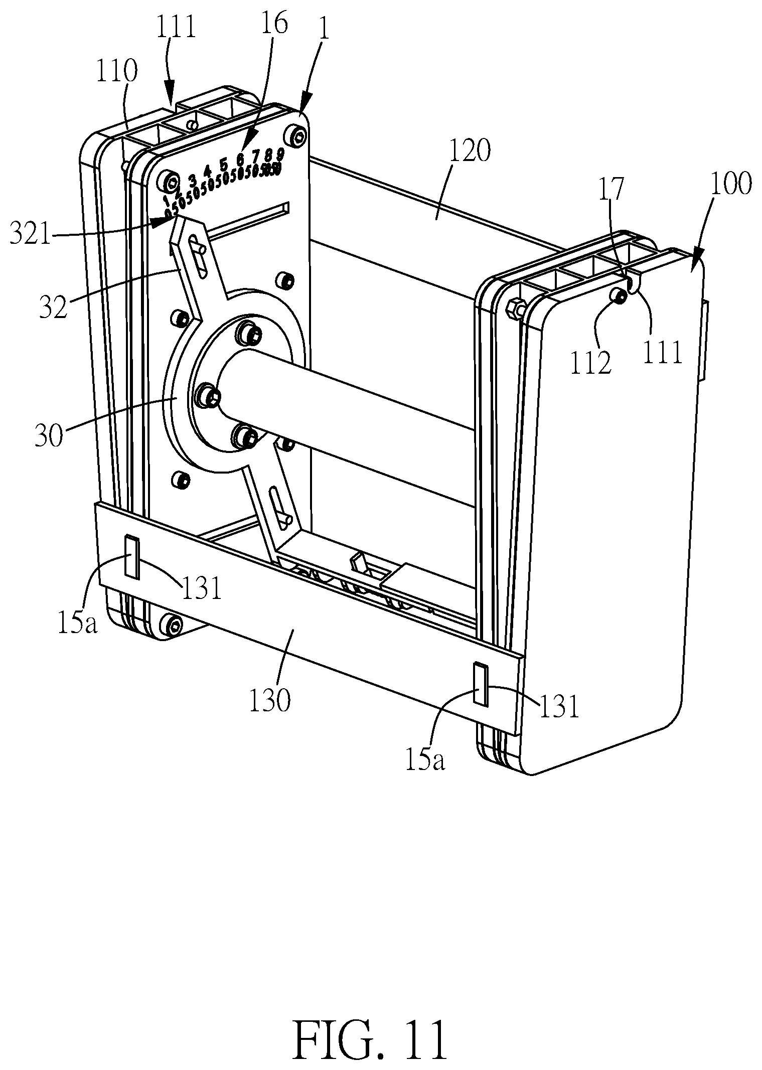 Patent US12303732 Figure 11 – Assembled dumbbell and dumbbell main body thereof