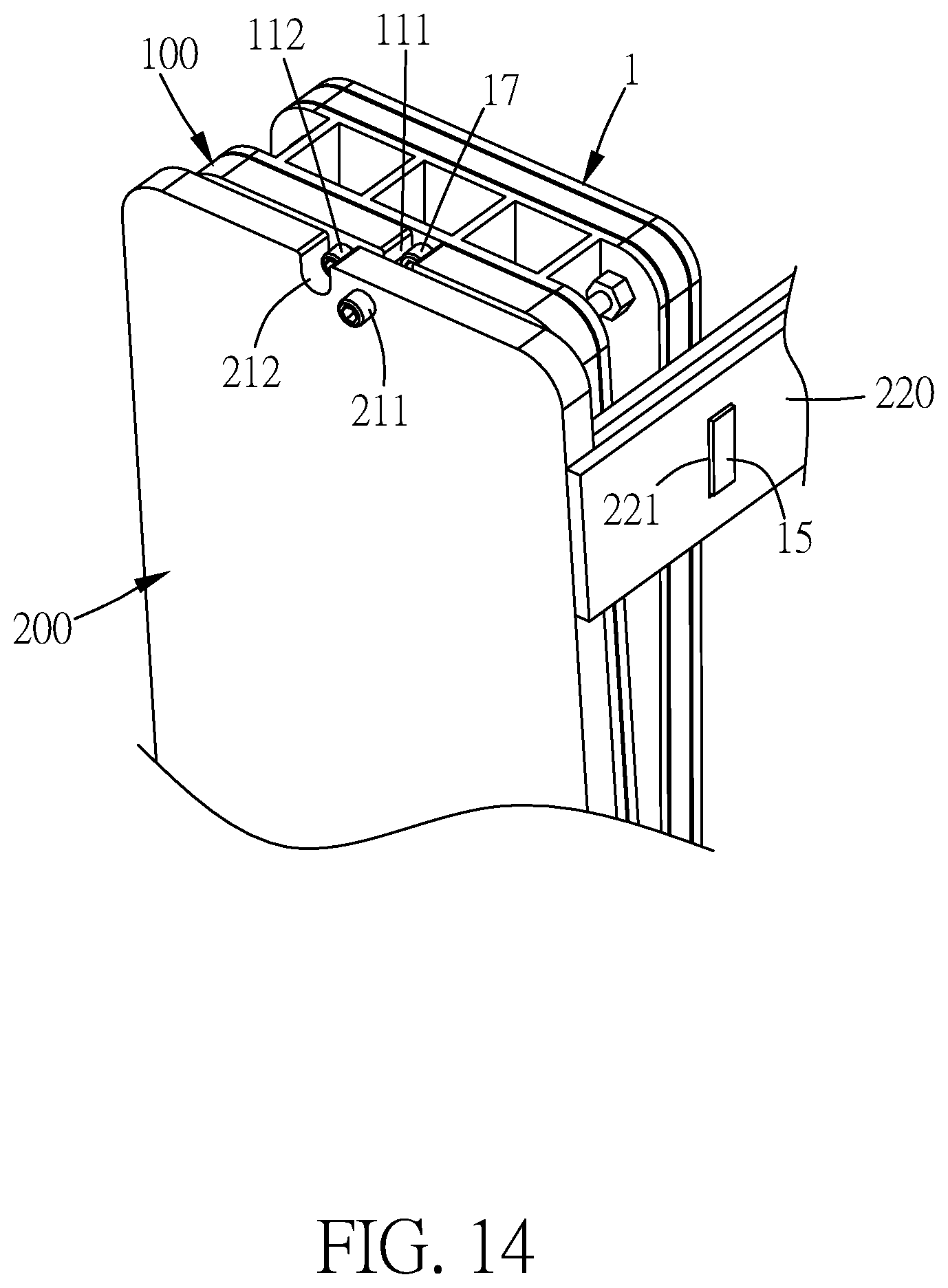 Patent US12303732 Figure 14 – Assembled dumbbell and dumbbell main body thereof