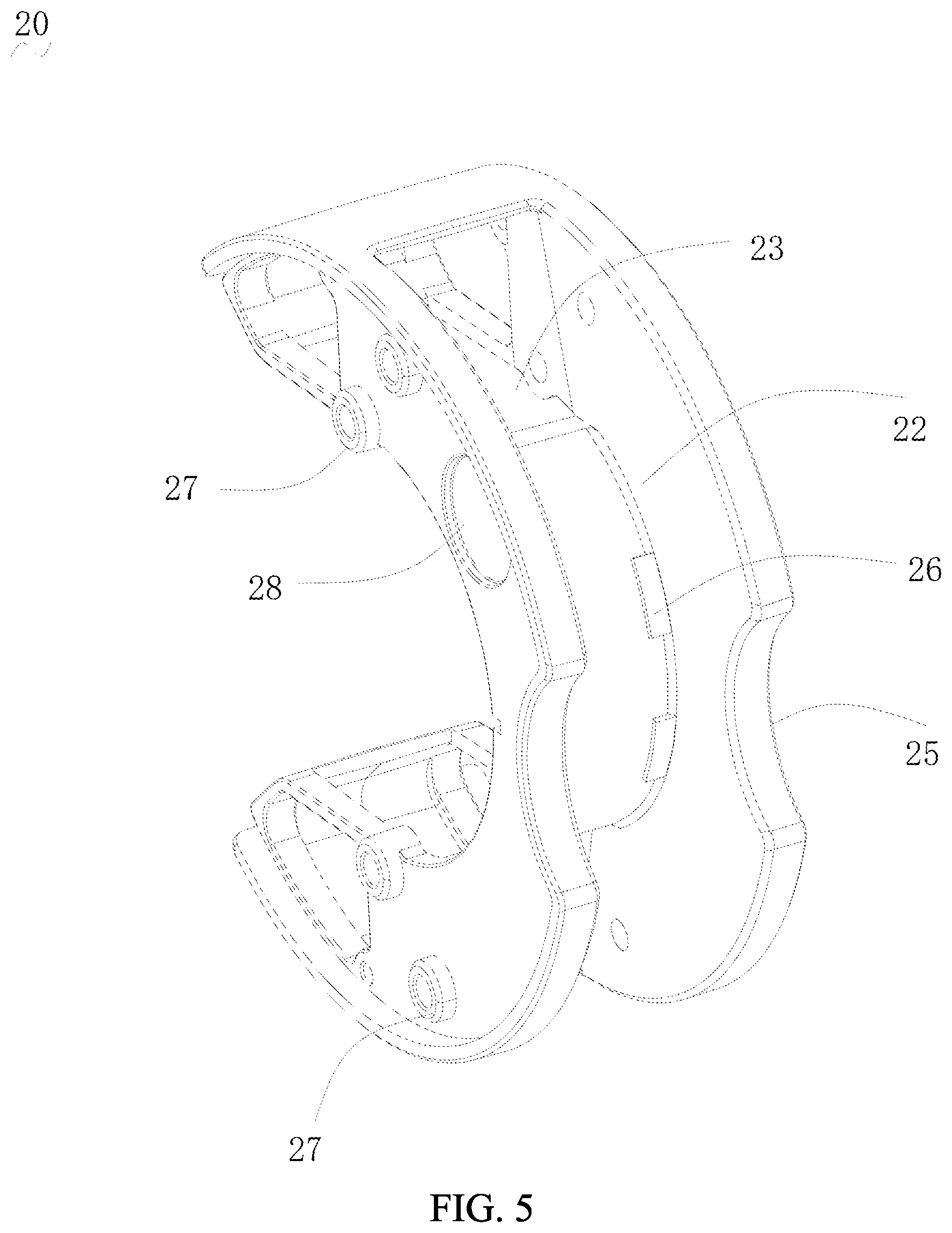 Patent US12303733 Figure 5 – Buckle for dumbbells and barbells